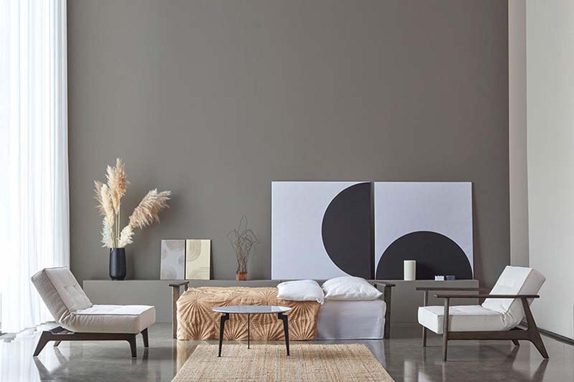 Erleben Sie das stilvolle Splitback Sofabett 115 Frej von Innovation Living – ideal für platzsparende Lösungen und zeitgemäße Einrichtung.