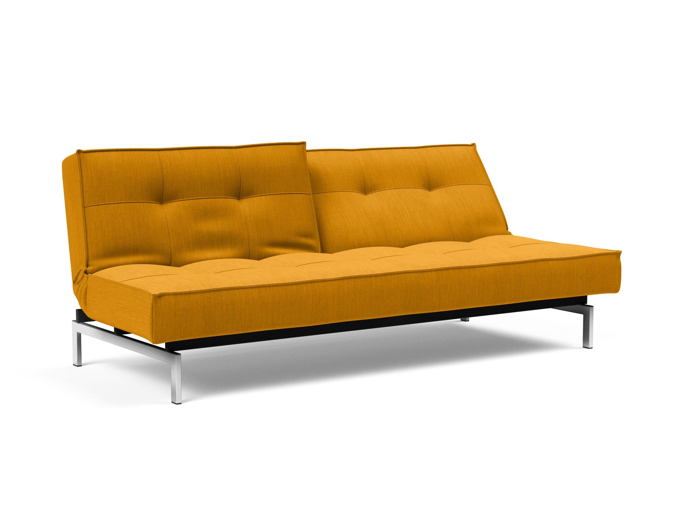 Erleben Sie das Splitback Sofabett 115 Chrom von Innovation Living – stilvoll, vielseitig und ideal für kleine Räume. Komfort trifft auf modernes Design!