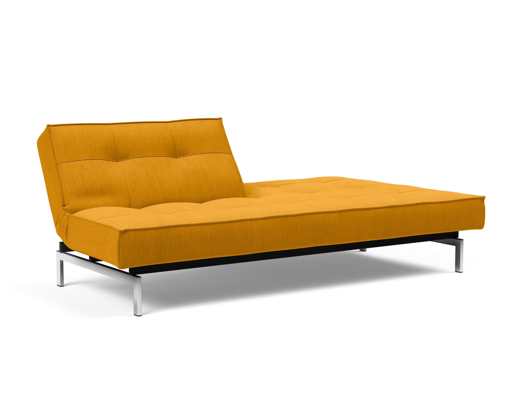 Erleben Sie das Splitback Sofabett 115 Chrom von Innovation Living – stilvoll, vielseitig und ideal für kleine Räume. Komfort trifft auf modernes Design!