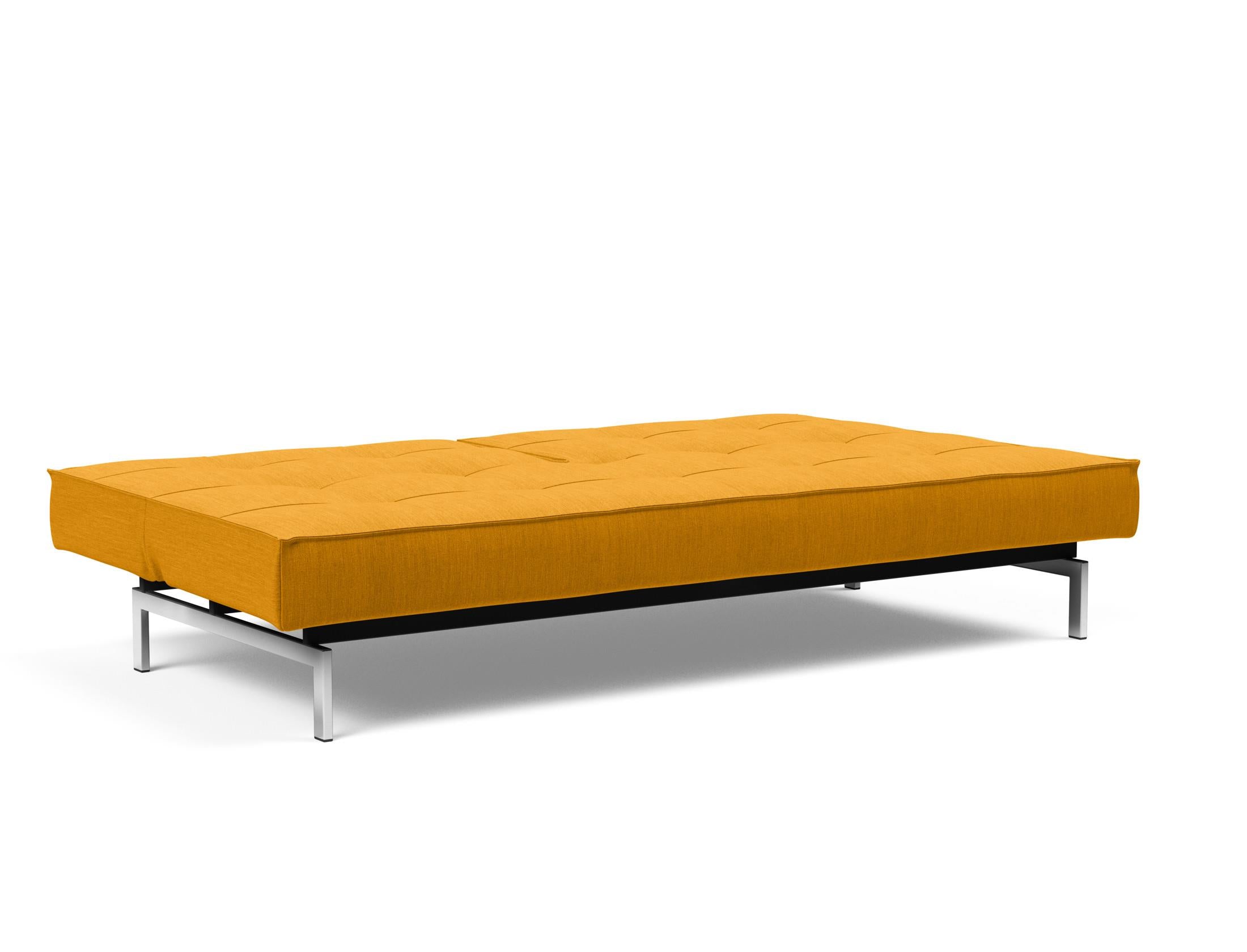 Erleben Sie das Splitback Sofabett 115 Chrom von Innovation Living – stilvoll, vielseitig und ideal für kleine Räume. Komfort trifft auf modernes Design!