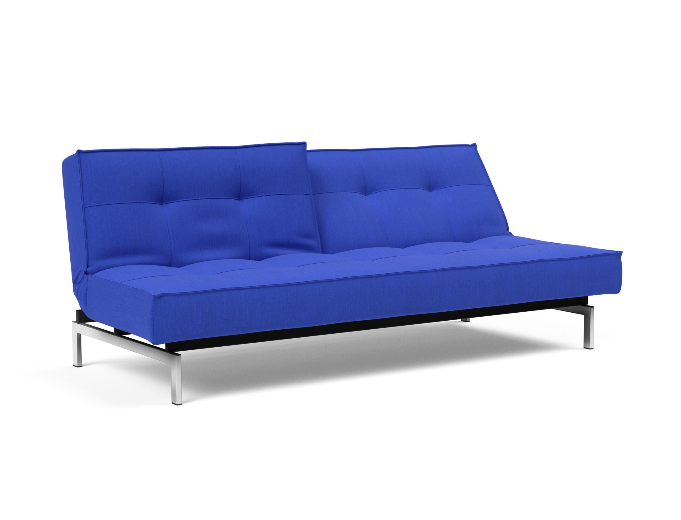 Erleben Sie das elegante Splitback Sofabett 115 Chrom von Innovation Living – ideal für moderne Räume und entspannende Schlafmomente.