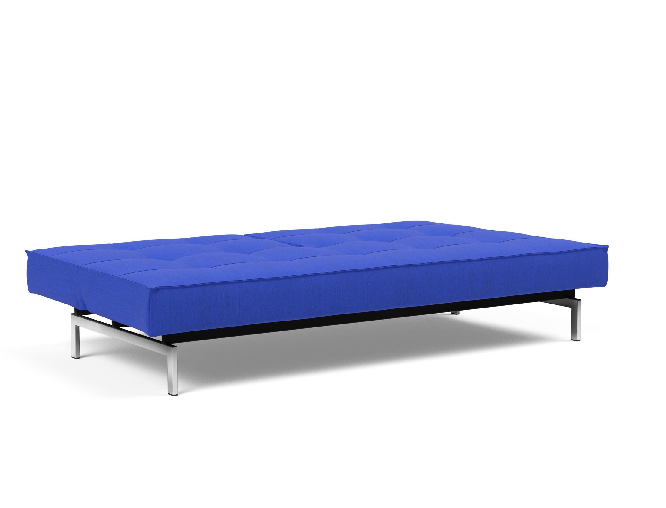 Erleben Sie das elegante Splitback Sofabett 115 Chrom von Innovation Living – ideal für moderne Räume und entspannende Nächte.