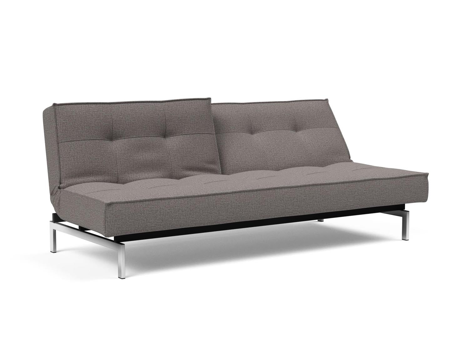 Erleben Sie das elegante Splitback Sofabett 115 Chrom von Innovation Living – ideal für moderne Räume und entspannende Schlafmomente.