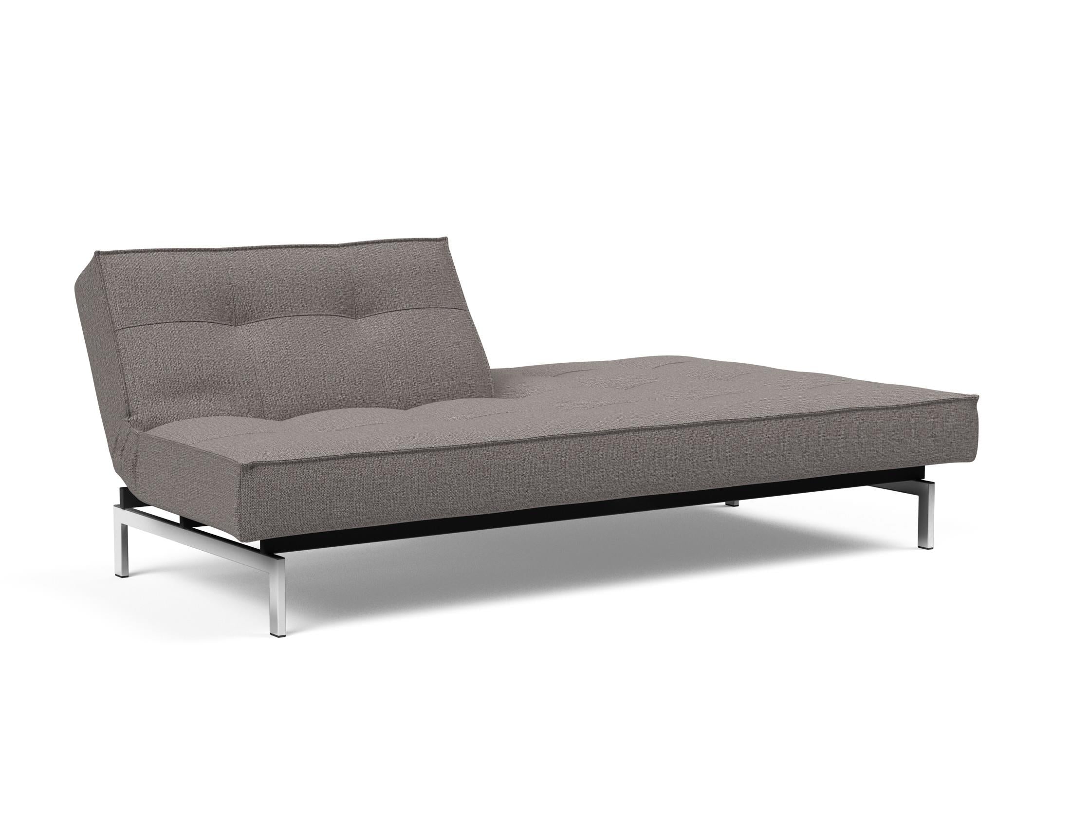 Erleben Sie das elegante Splitback Sofabett 115 Chrom von Innovation Living – ideal für moderne Räume und entspannende Schlafmomente.