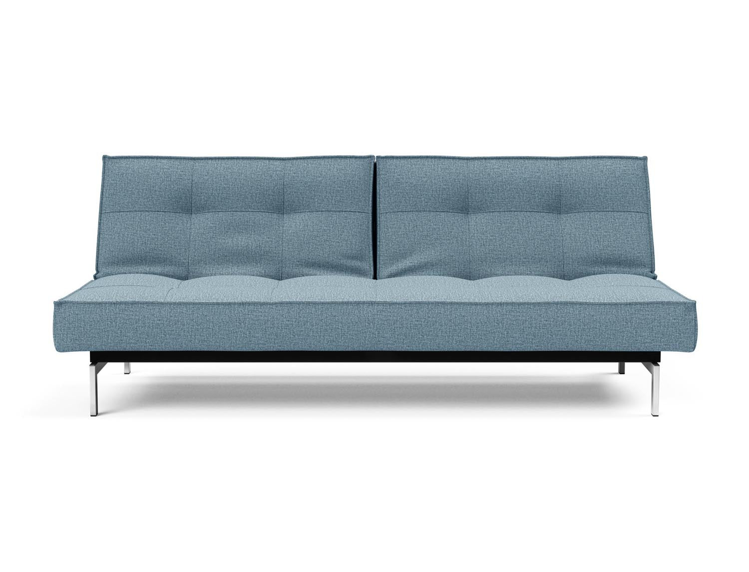 Erleben Sie das elegante Splitback Sofabett 115 Chrom von Innovation Living – ideal für moderne Räume und entspannende Schlafmomente.