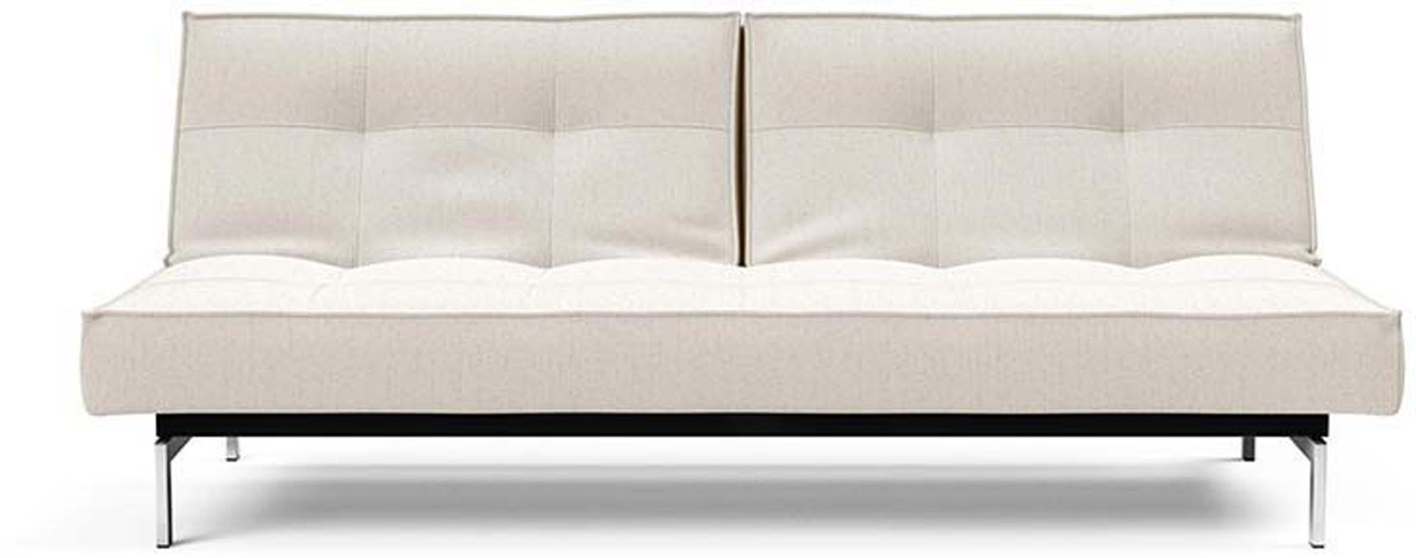 Erleben Sie das elegante Splitback Sofabett 115 Chrom von Innovation Living – ideal für moderne Räume und entspannende Nächte.