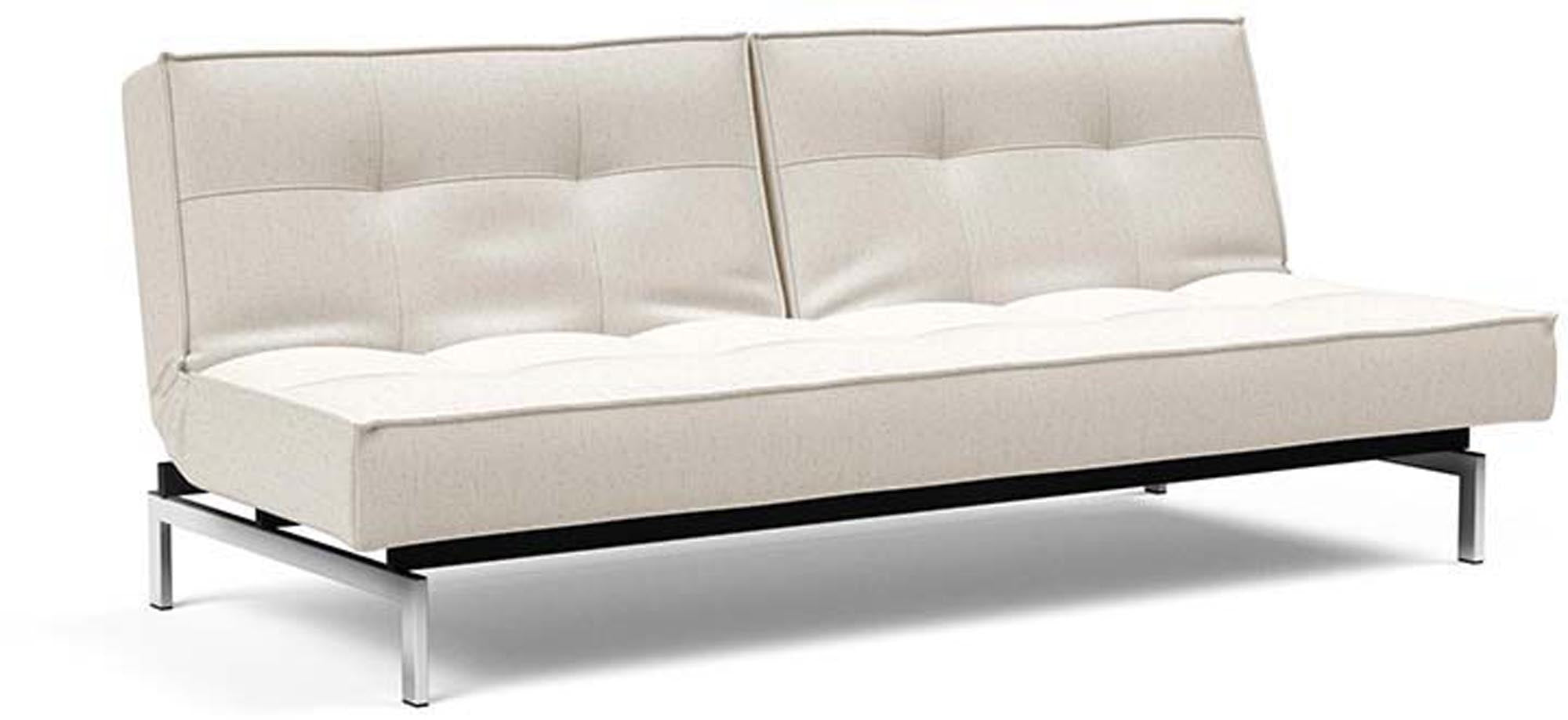 Entdecken Sie das stilvolle Splitback Sofabett 115 Chrom von Innovation Living – perfekt für zeitgemäße Wohnkonzepte und erholsame Nächte.