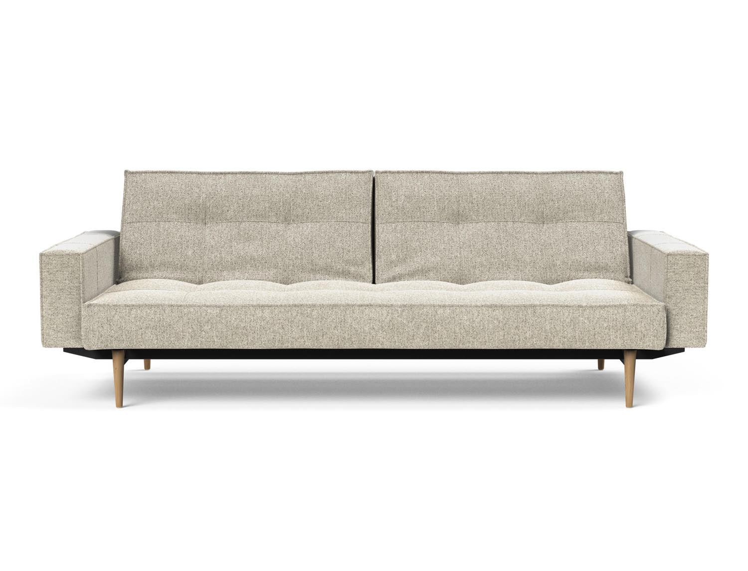 Stylisches Splitback Sofabett 115 Styletto mit Armlehnen von Innovation Living – ideal für modernes Wohnen und flexible Nutzung.