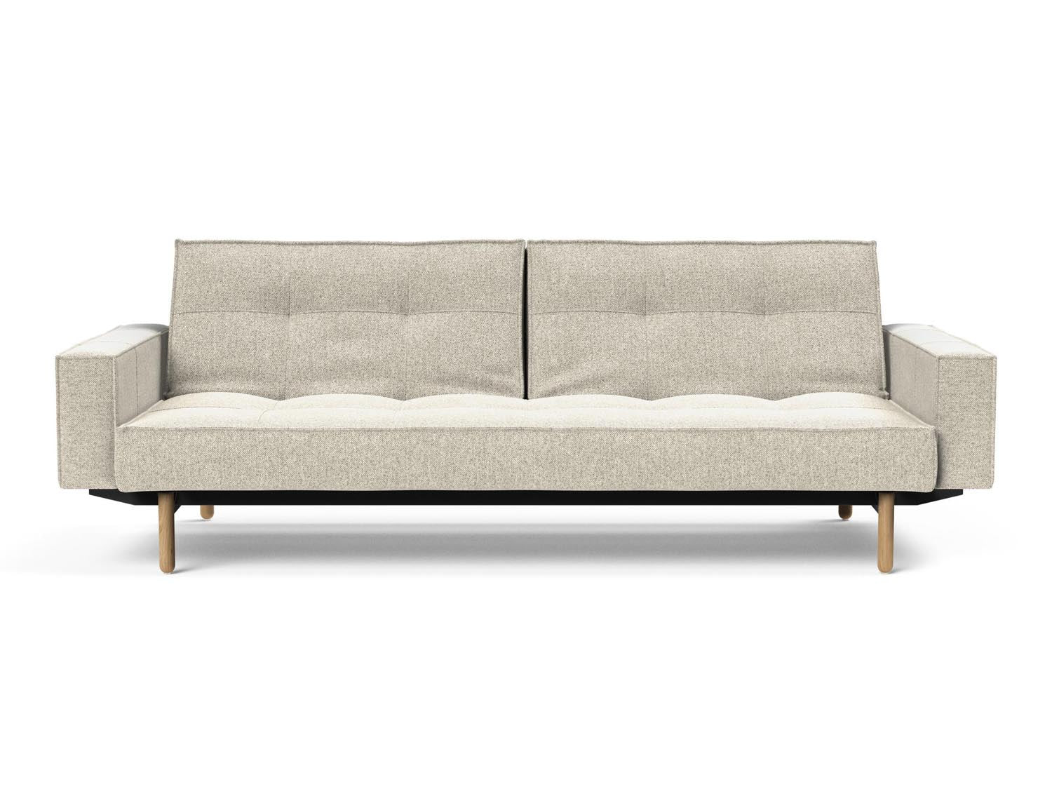 Stylisches Splitback Sofabett 115 Stem von Innovation Living mit eleganten Armlehnen – ideal für kleine Räume und vielseitige Nutzung.