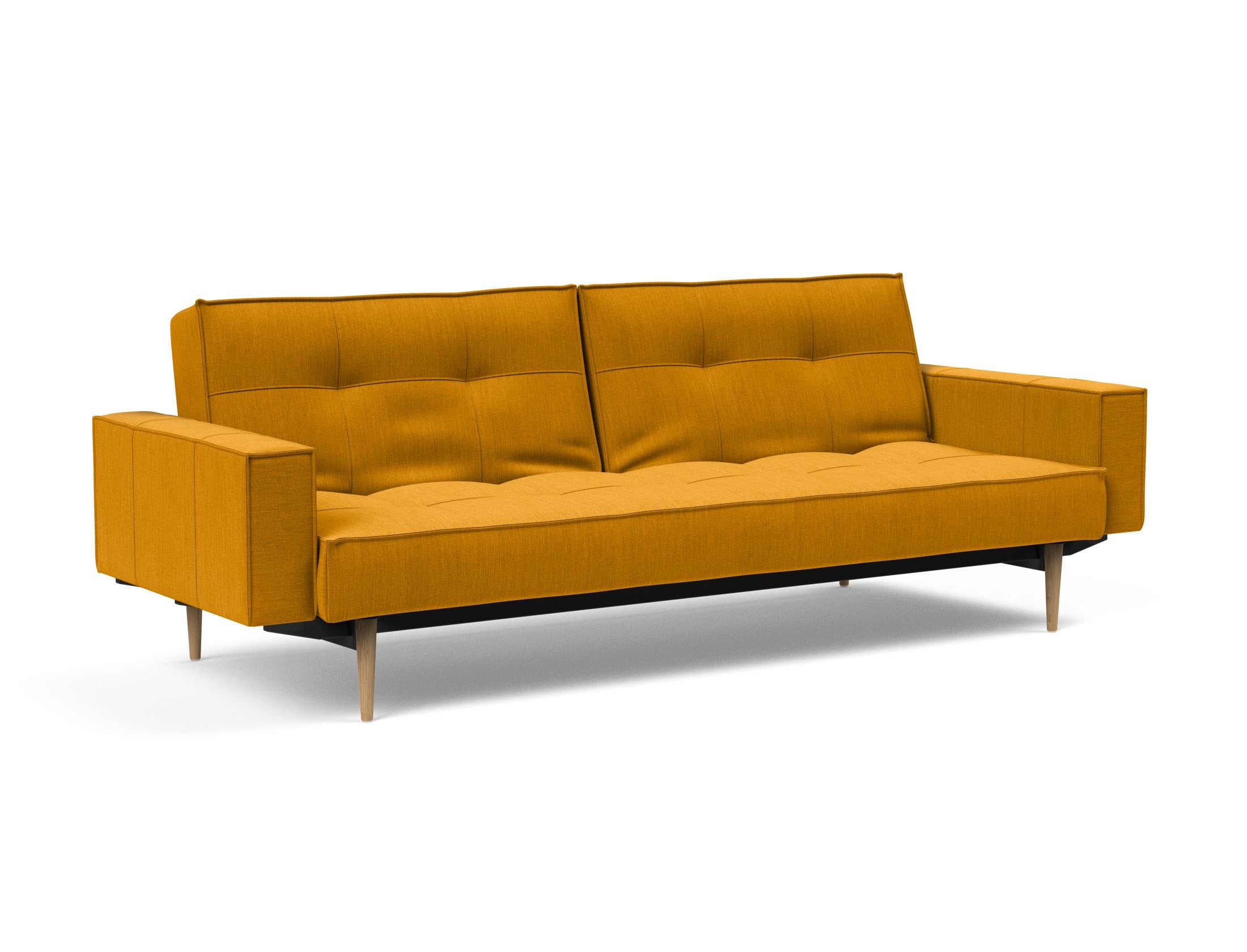 Das Splitback Sofabett 115 Styletto vereint elegantes Design mit praktischer Funktionalität. Ideal für Wohnzimmer und Gästezimmer.