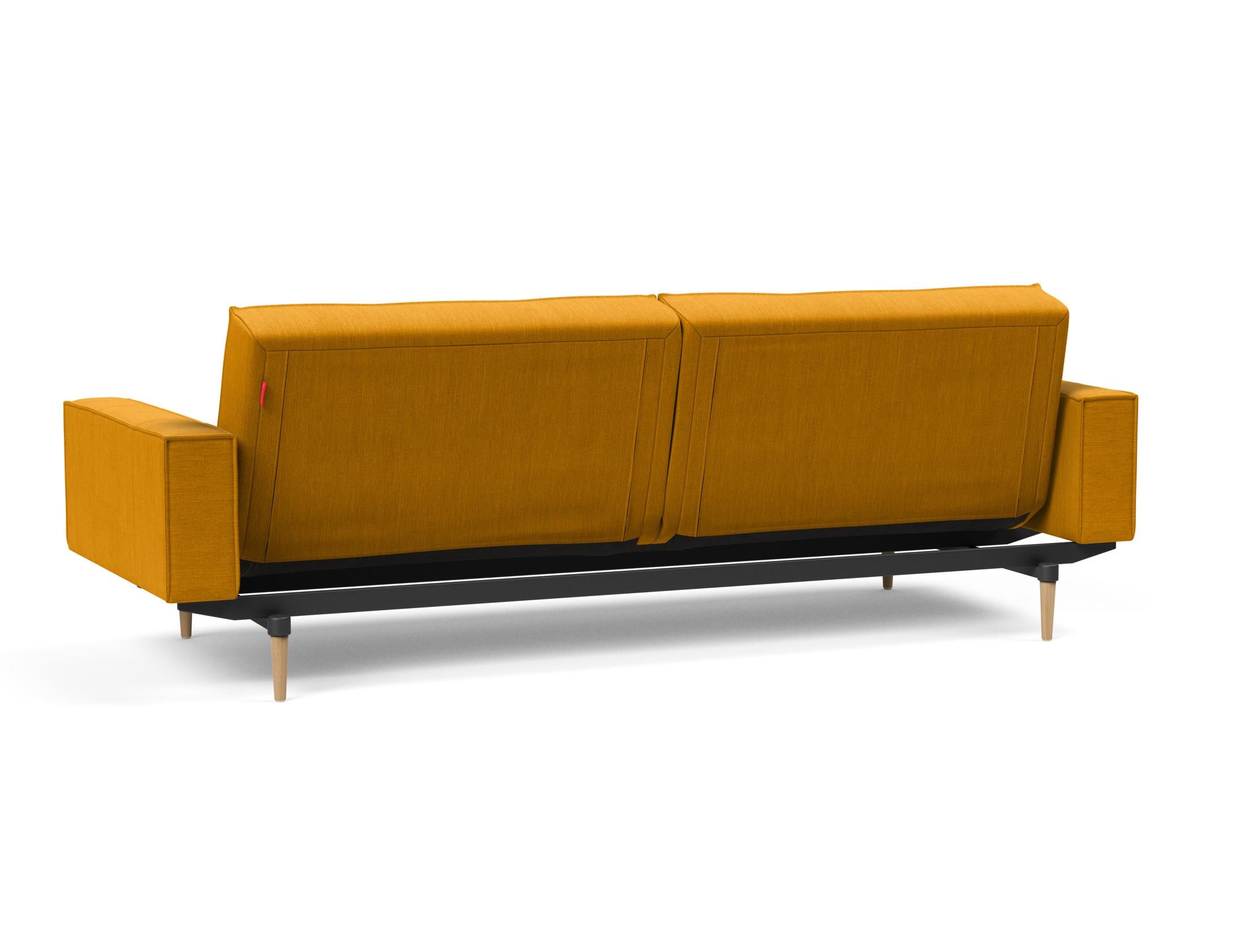 Das Splitback Sofabett 115 Styletto vereint elegantes Design mit praktischer Funktionalität. Ideal für Wohnzimmer und Gästezimmer.