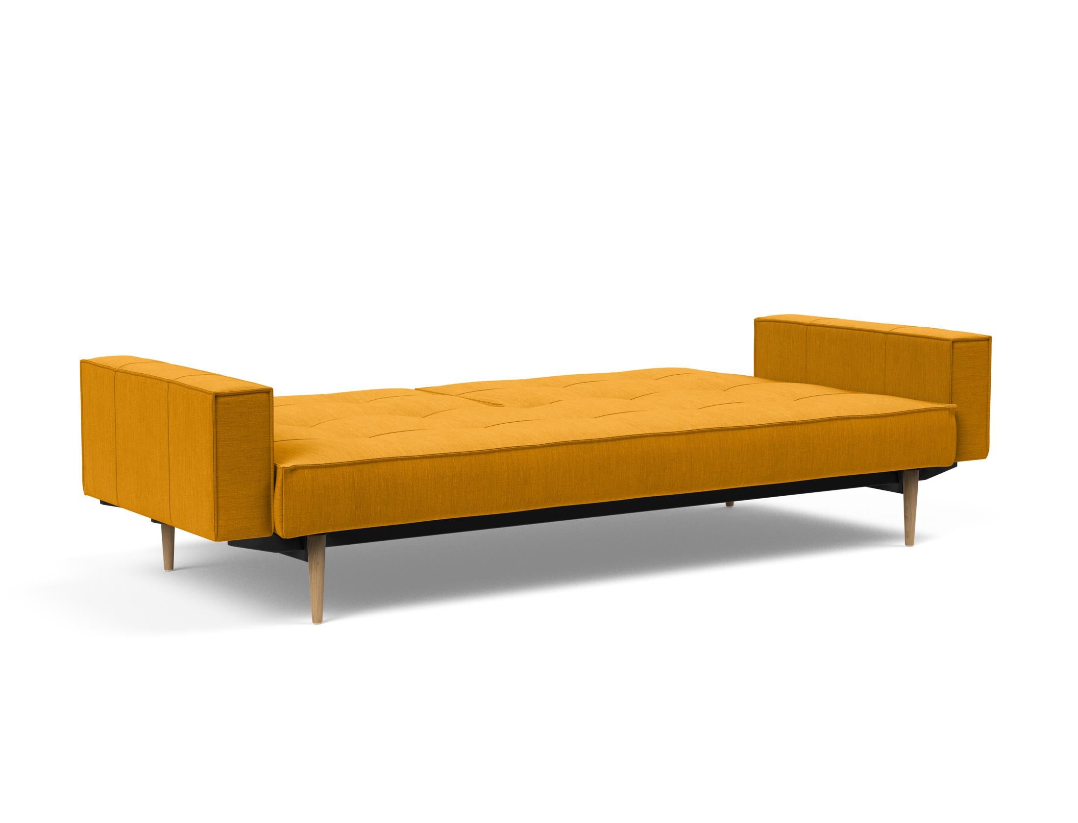 Das Splitback Sofabett 115 Styletto vereint elegantes Design mit praktischer Funktionalität. Ideal für Wohnzimmer und Gästezimmer.