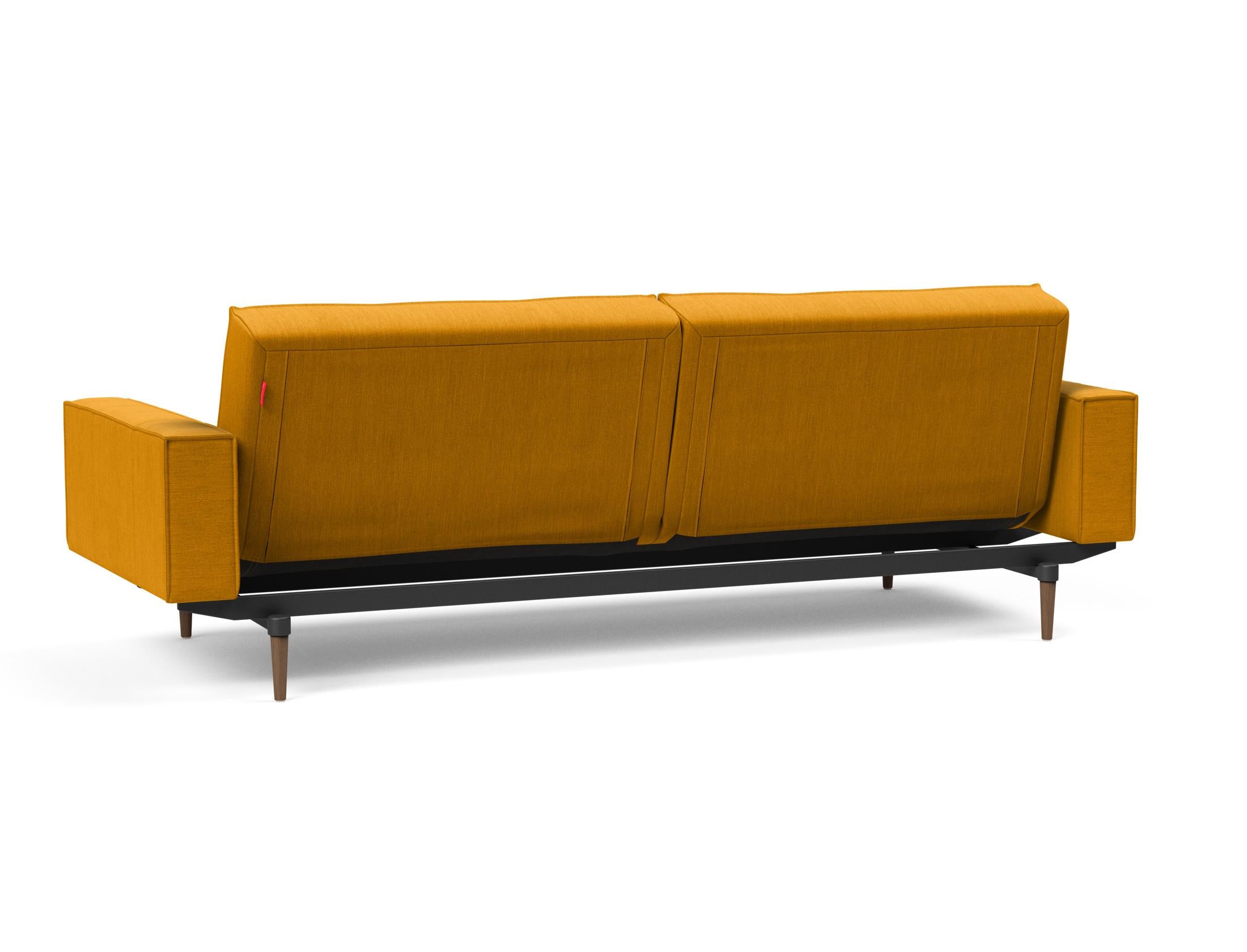 Das Splitback Sofabett 115 Styletto vereint elegantes Design mit praktischer Funktionalität. Ideal für Wohnzimmer und Gästezimmer.