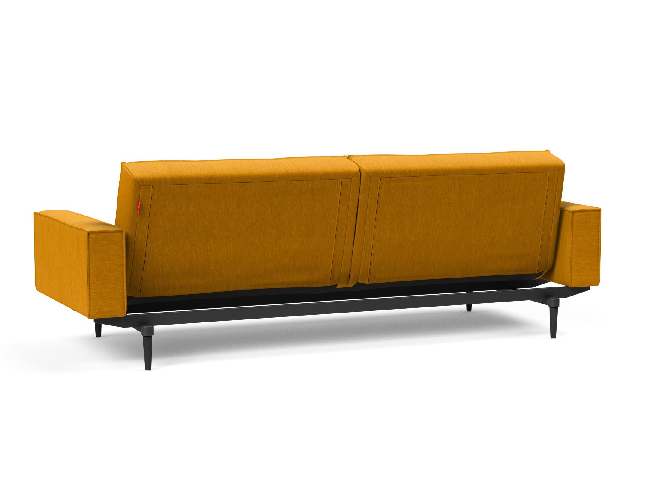Das Splitback Sofabett 115 Styletto vereint elegantes Design mit praktischer Funktionalität. Ideal für Wohnzimmer und Gästezimmer.