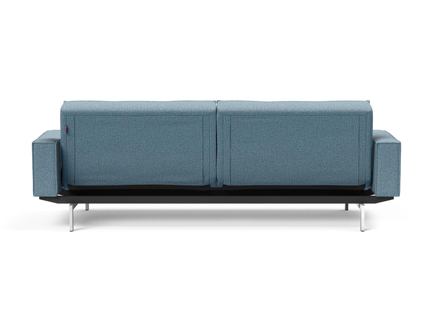 Erleben Sie das Splitback Sofabett 115 Chrom mit Armlehnen von Innovation Living – ein stilvolles, funktionales Sofa für jeden Raum.