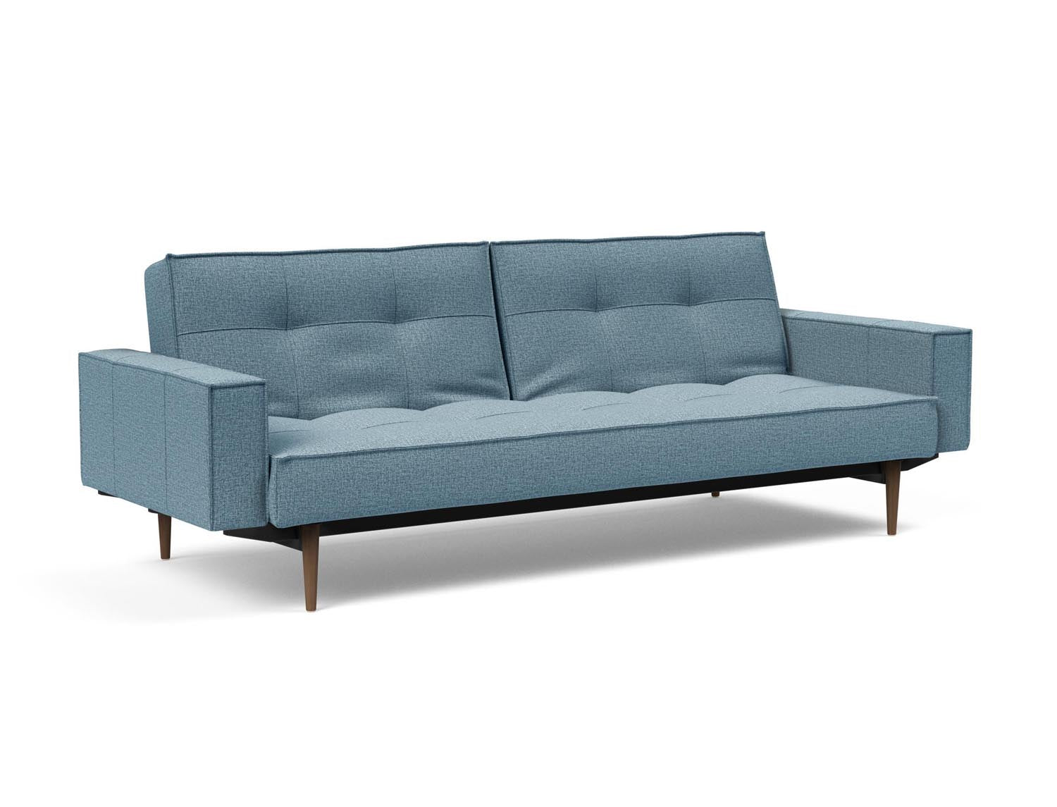Das Splitback Sofabett 115 Styletto von Innovation Living vereint elegantes Design mit praktischen Funktionen. Ideal für Wohnzimmer und Gästezimmer.
