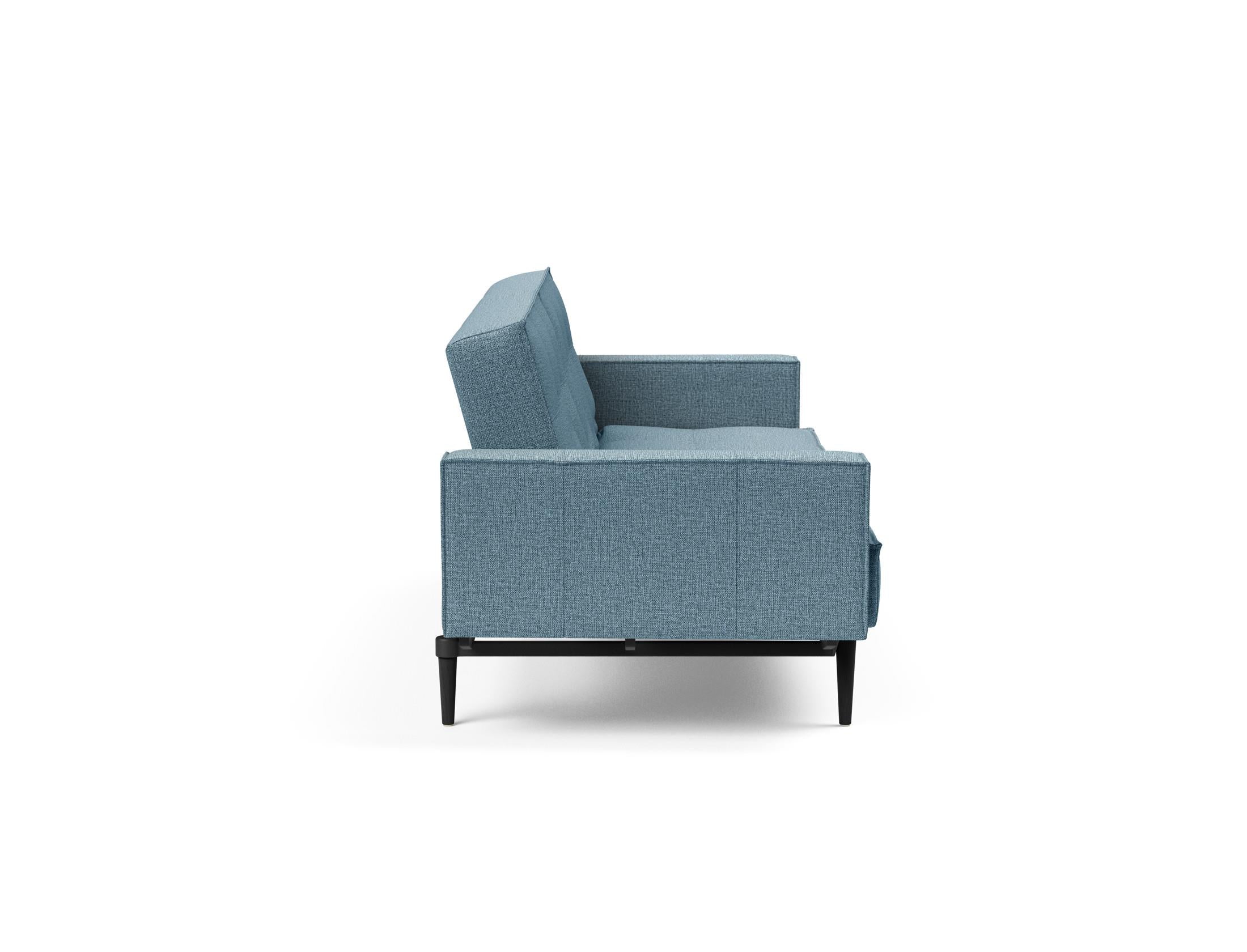 Das Splitback Sofabett 115 Styletto vereint elegantes Design mit praktischer Funktionalität. Ideal für Wohnzimmer und Gästezimmer.