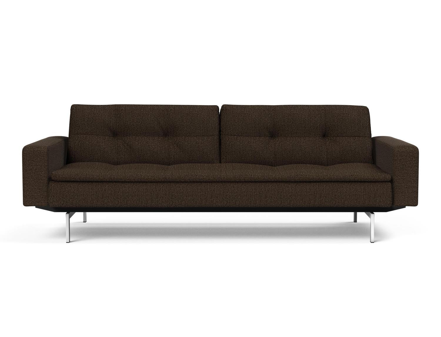 Das Dublexo Chrom Schlafsofa 115 mit Armlehnen bietet modernen Komfort und vielseitige Nutzung, perfekt für jedes Zuhause und Gästezimmer.