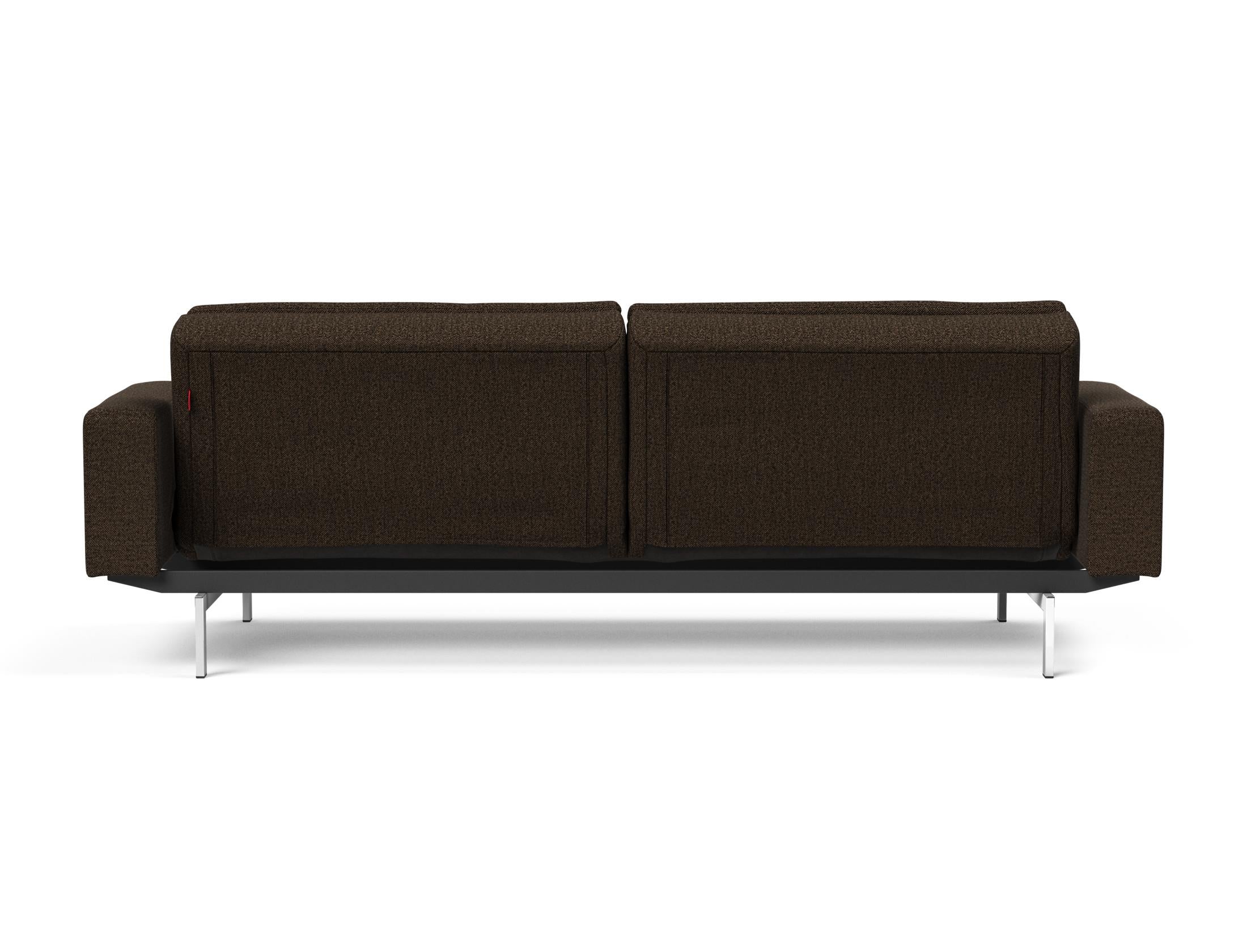 Das Dublexo Chrom Schlafsofa 115 mit Armlehnen vereint elegantes Design und Funktionalität, ideal für Gästezimmer und entspannte Abende.