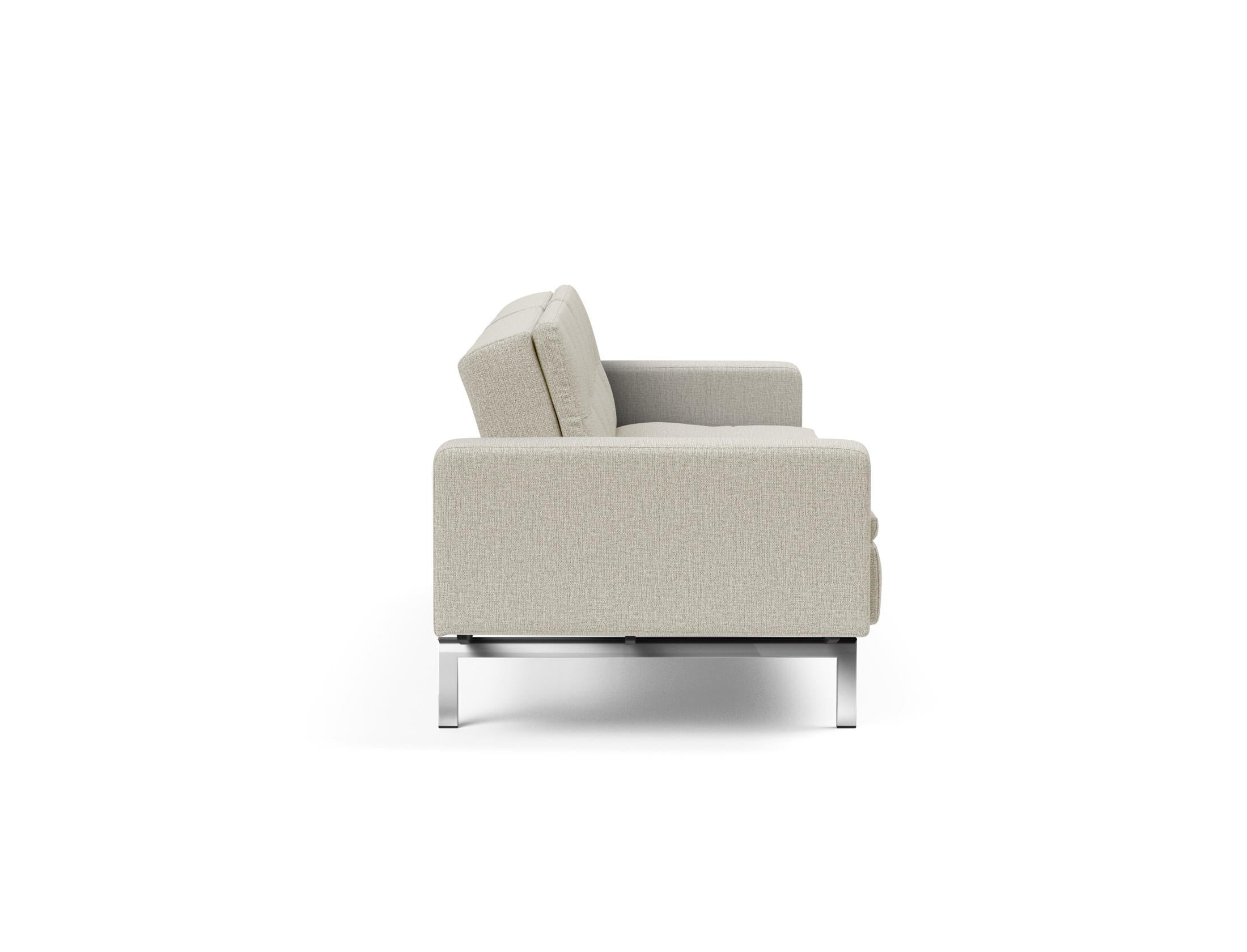 Das Dublexo Chrom Schlafsofa 115 mit Armlehnen vereint elegantes Design und Funktionalität, ideal für Gästezimmer und stilvolle Wohnzimmer.