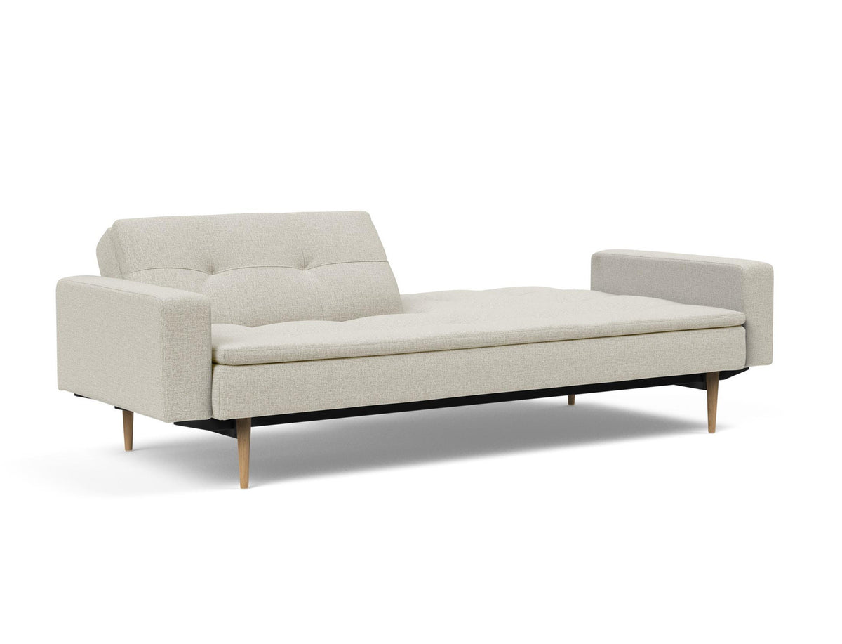 Dublexo Styletto Schlafsofa 115 mit Armlehnen in 527 Mixed Dance Natural präsentiert im Onlineshop von KAQTU Design AG. Bettsofa ist von Innovation Living