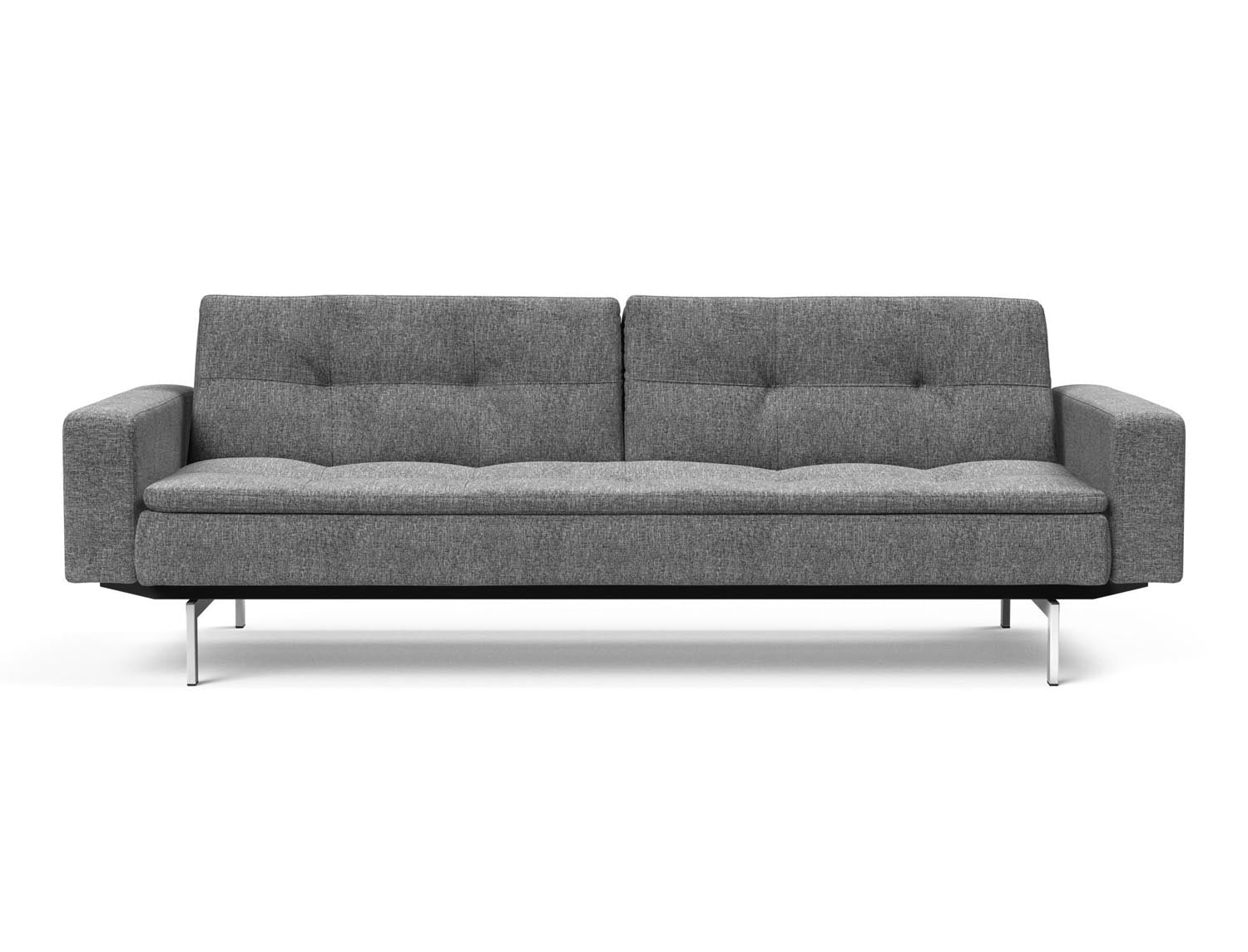 Das Dublexo Chrom Schlafsofa 115 mit Armlehnen bietet modernen Komfort und vielseitige Nutzung, perfekt für jedes Zuhause und Gästezimmer.