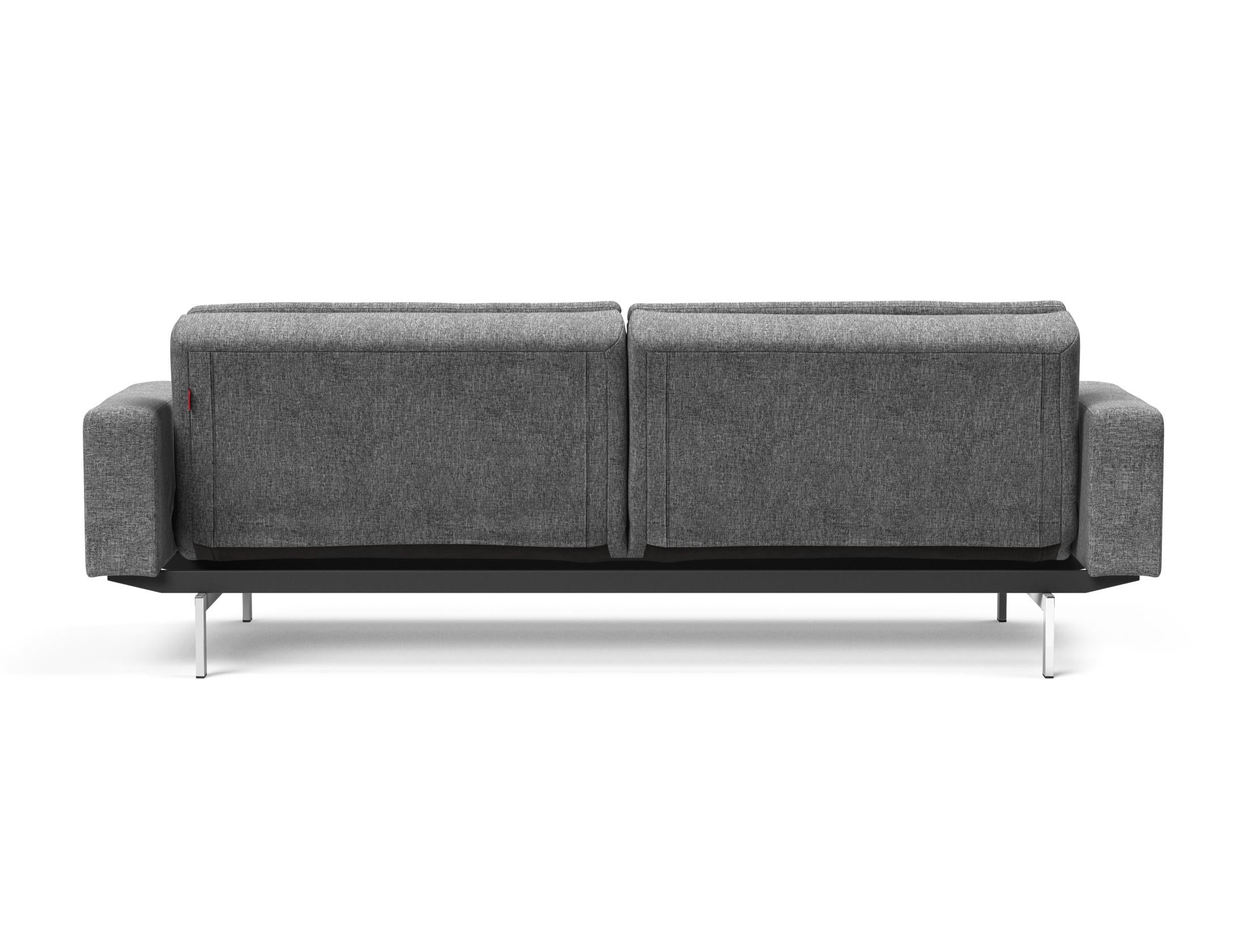Das Dublexo Chrom Schlafsofa 115 mit Armlehnen vereint elegantes Design und Funktionalität, ideal für Gästezimmer und entspannte Abende.