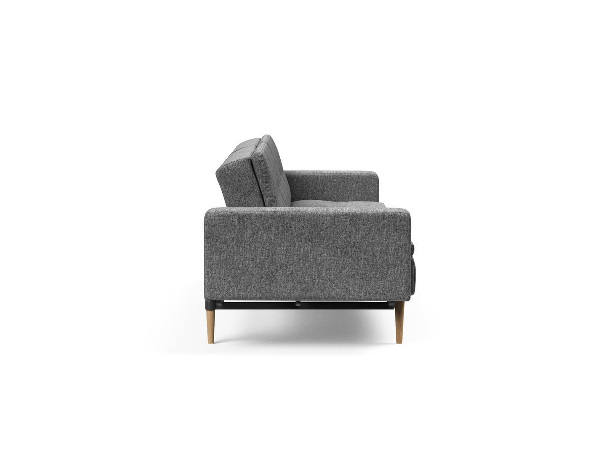 Dublexo Styletto Schlafsofa 115 mit Armlehnen in 563 Twist Charcoal präsentiert im Onlineshop von KAQTU Design AG. Bettsofa ist von Innovation Living
