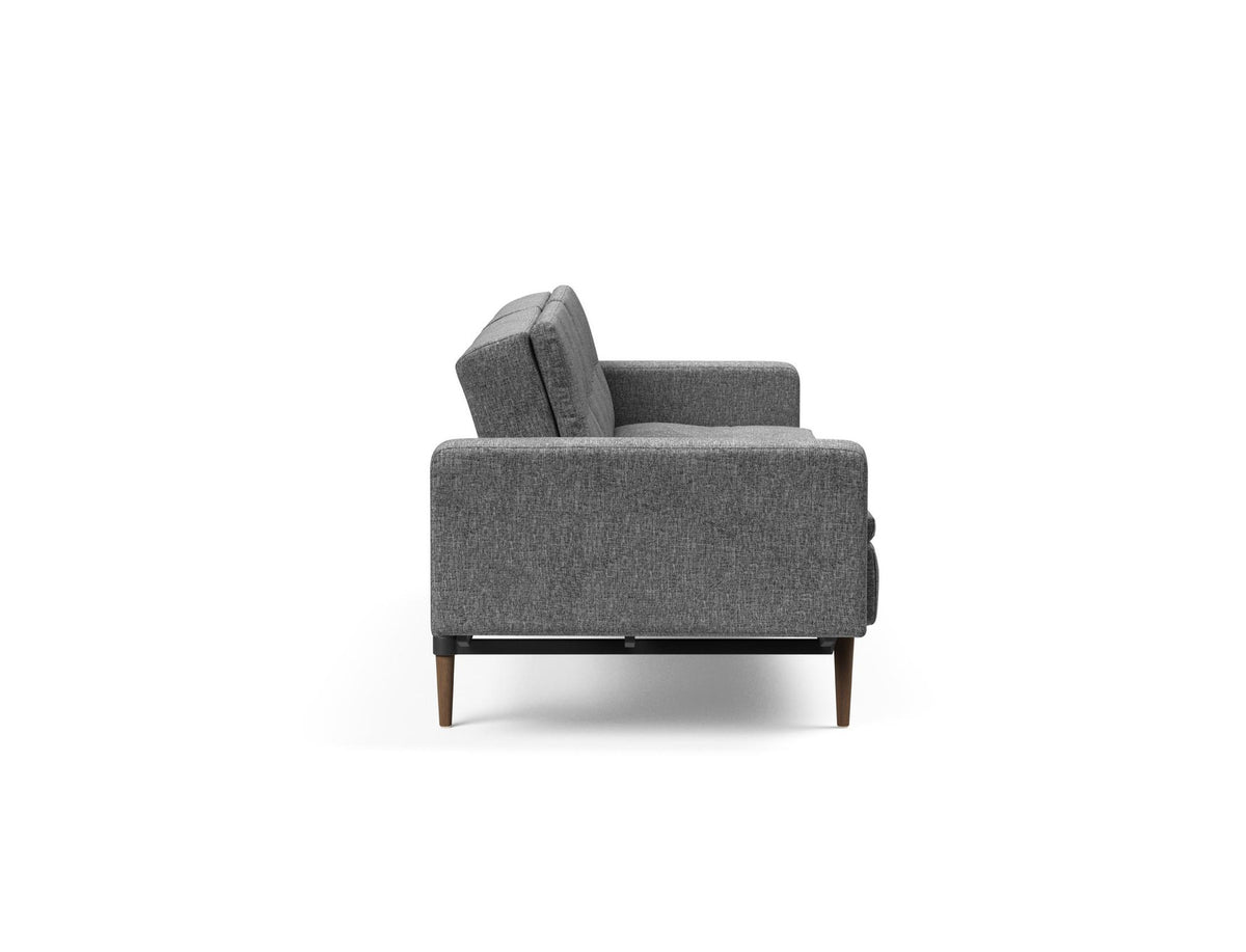 Dublexo Styletto Schlafsofa 115 mit Armlehnen in 563 Twist Charcoal präsentiert im Onlineshop von KAQTU Design AG. Bettsofa ist von Innovation Living