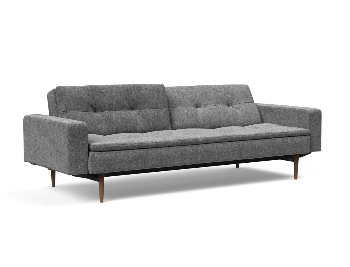 Dublexo Styletto Schlafsofa 115 mit Armlehnen in 563 Twist Charcoal präsentiert im Onlineshop von KAQTU Design AG. Bettsofa ist von Innovation Living
