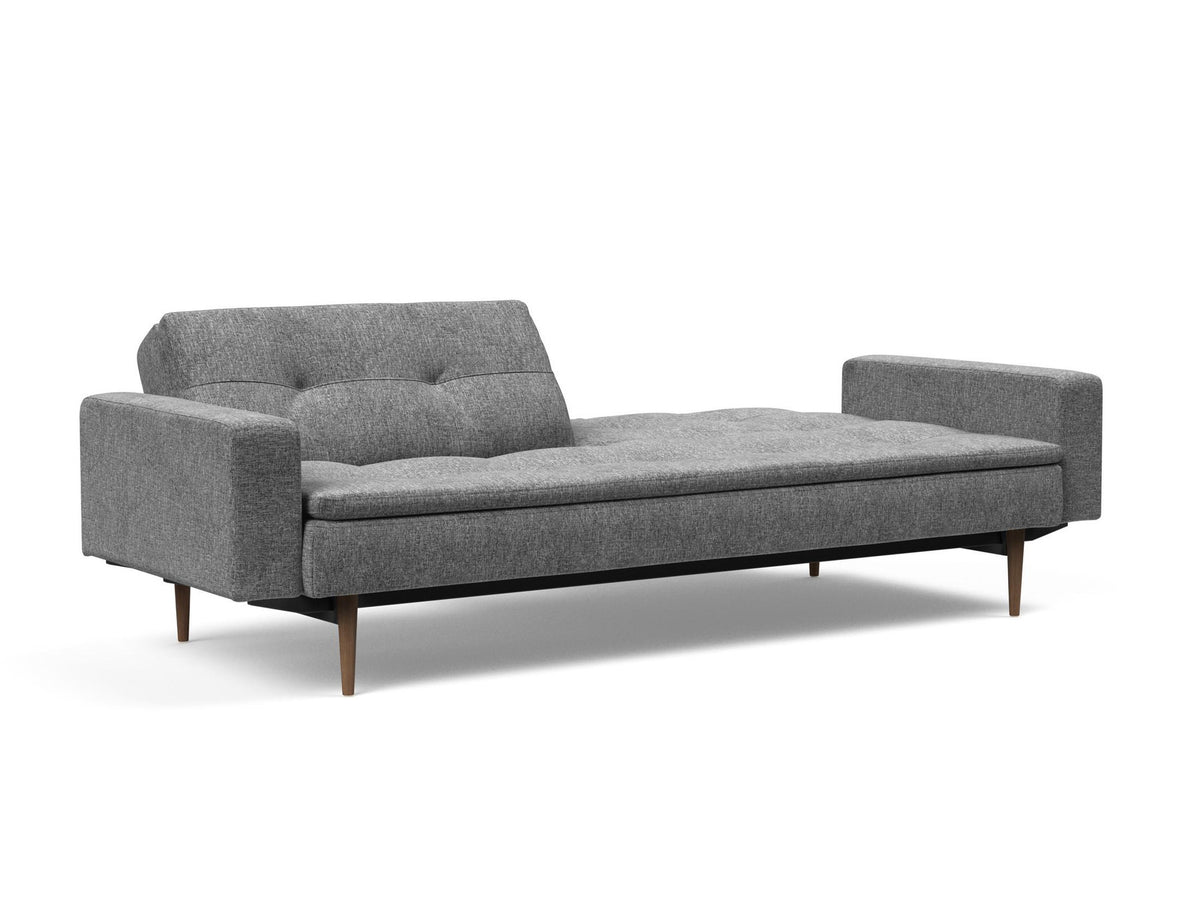 Dublexo Styletto Schlafsofa 115 mit Armlehnen in 563 Twist Charcoal präsentiert im Onlineshop von KAQTU Design AG. Bettsofa ist von Innovation Living