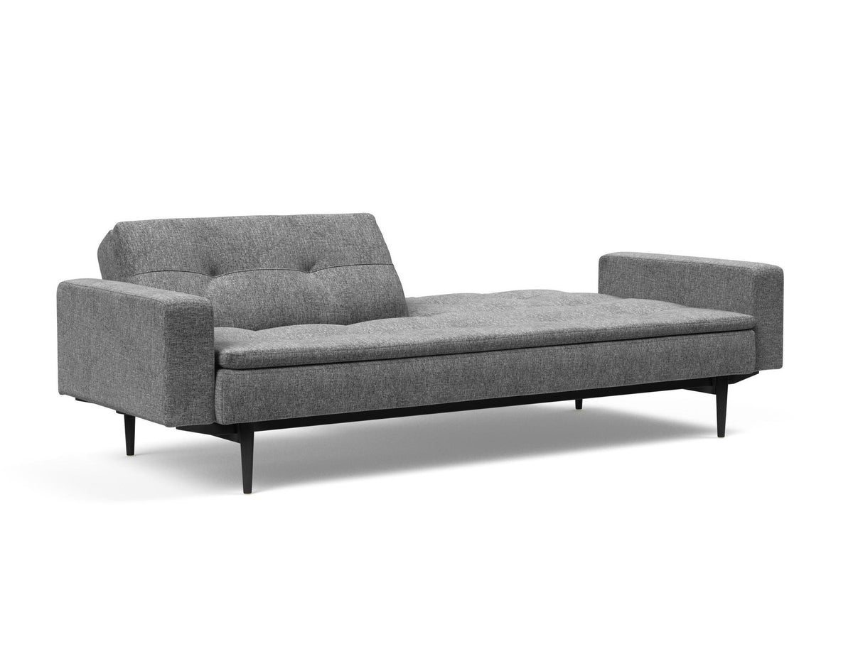 Dublexo Styletto Schlafsofa 115 mit Armlehnen in 563 Twist Charcoal präsentiert im Onlineshop von KAQTU Design AG. Bettsofa ist von Innovation Living