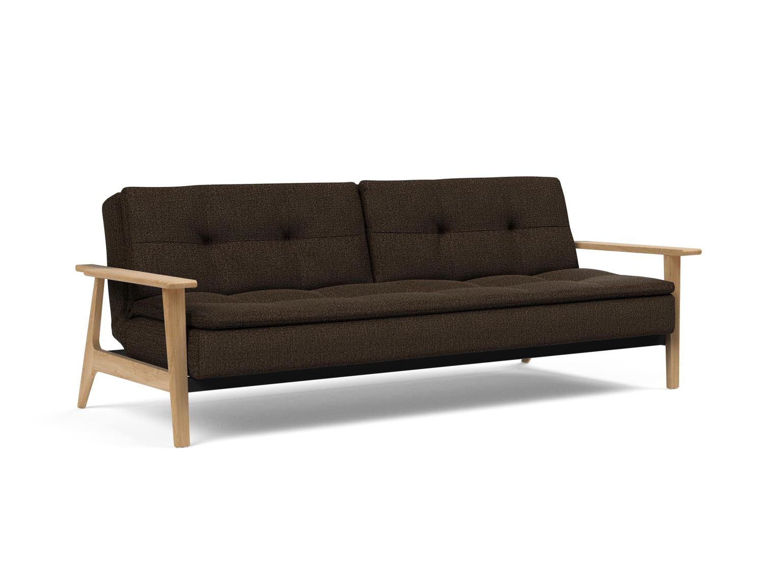 Entdecken Sie das elegante Dublexo Frej Schlafsofa 115 Eiche von Innovation Living – ideal für moderne Wohnkonzepte und entspannende Nächte.