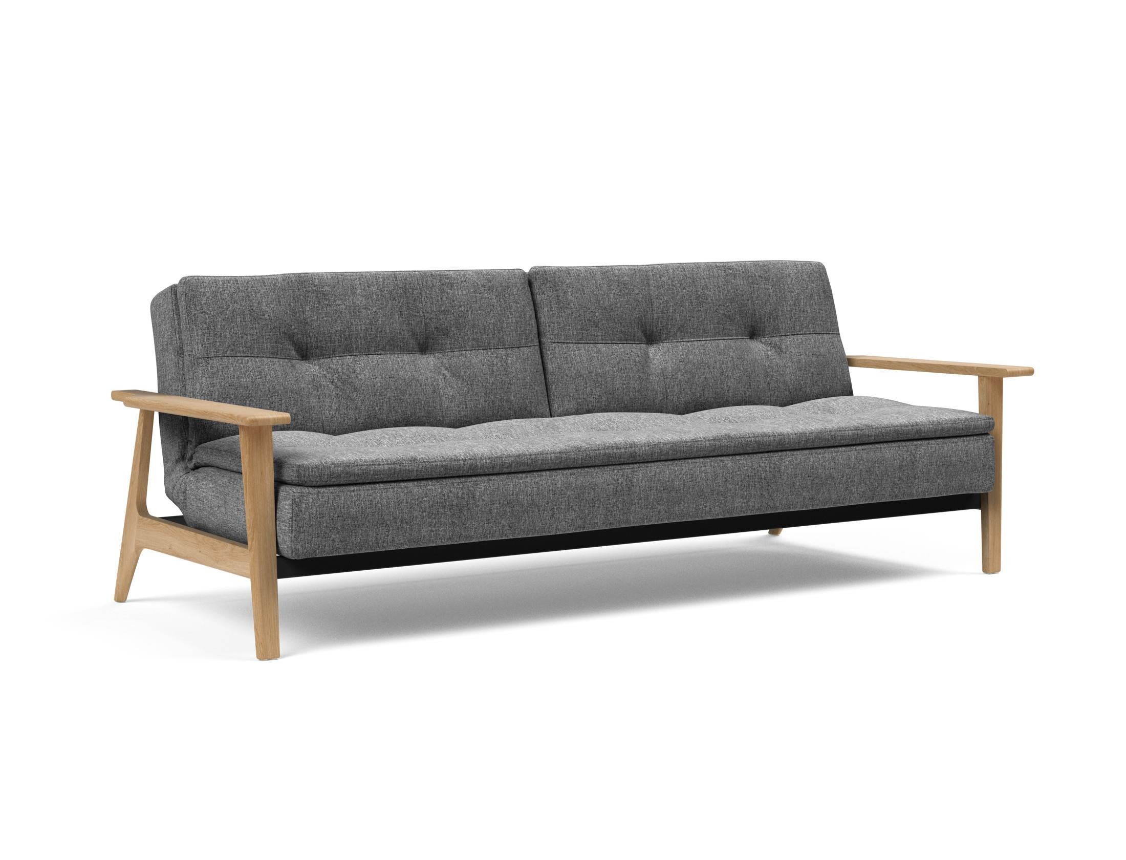 Erleben Sie das stilvolle Dublexo Frej Schlafsofa 115 Eiche von Innovation Living – perfekt für zeitgemässe Räume und gemütliche Schlafmomente.