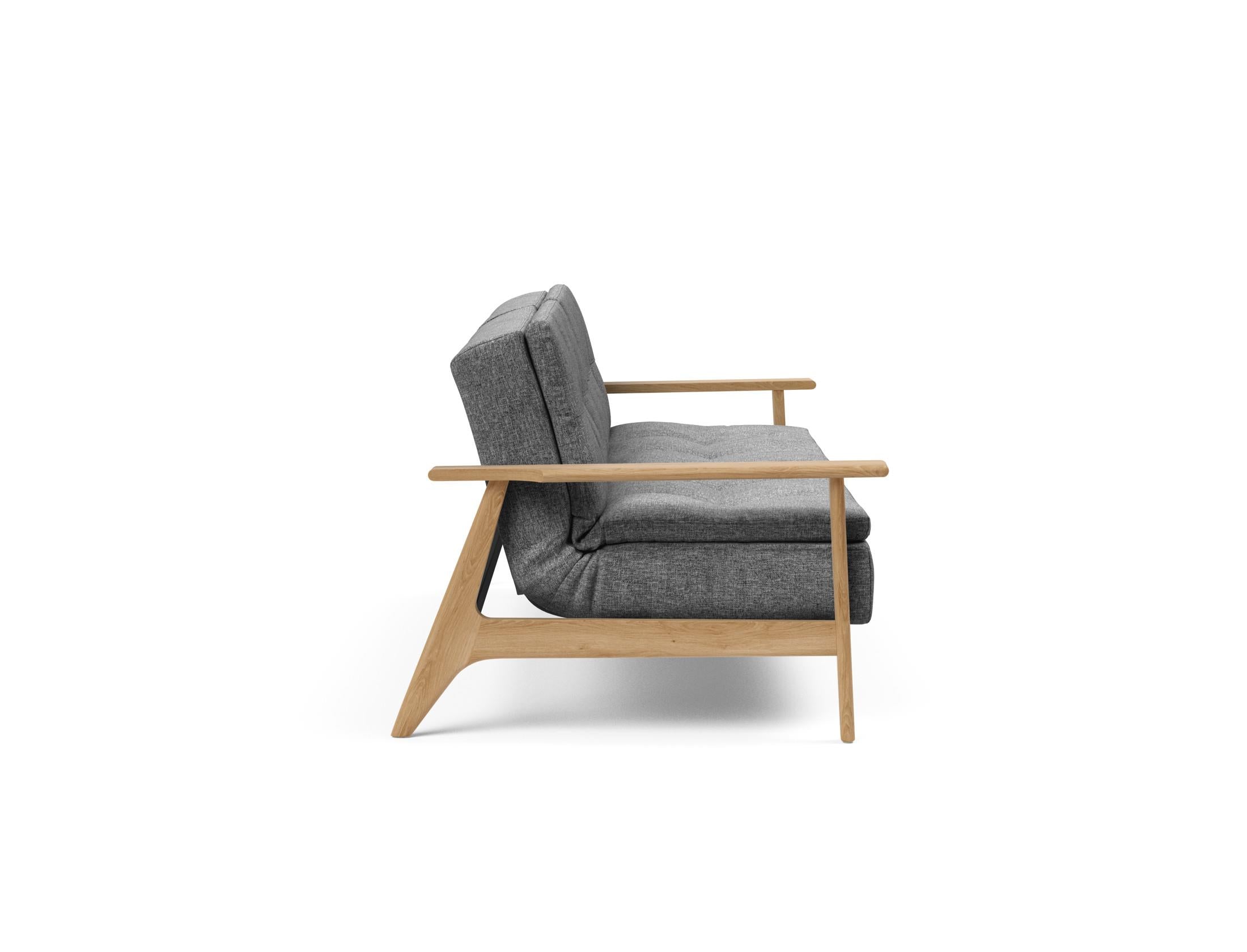 Entdecken Sie das elegante Dublexo Frej Schlafsofa 115 Eiche von Innovation Living – ideal für moderne Wohnkonzepte und entspannende Nächte.
