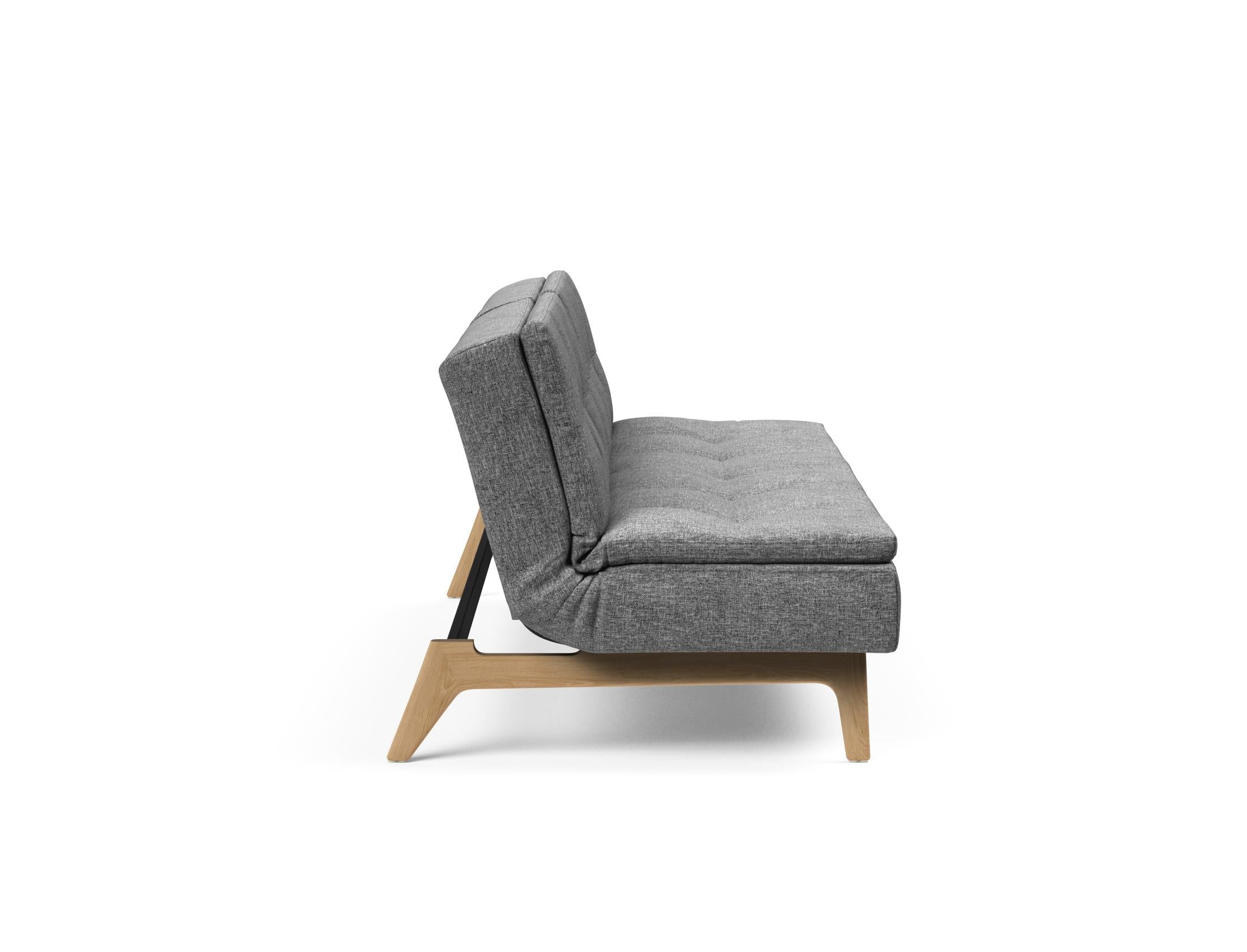 Das Dublexo Eik Schlafsofa 115 Eiche von Innovation Living bietet eleganten Komfort und vielseitige Nutzung – perfekt für jedes Zuhause.