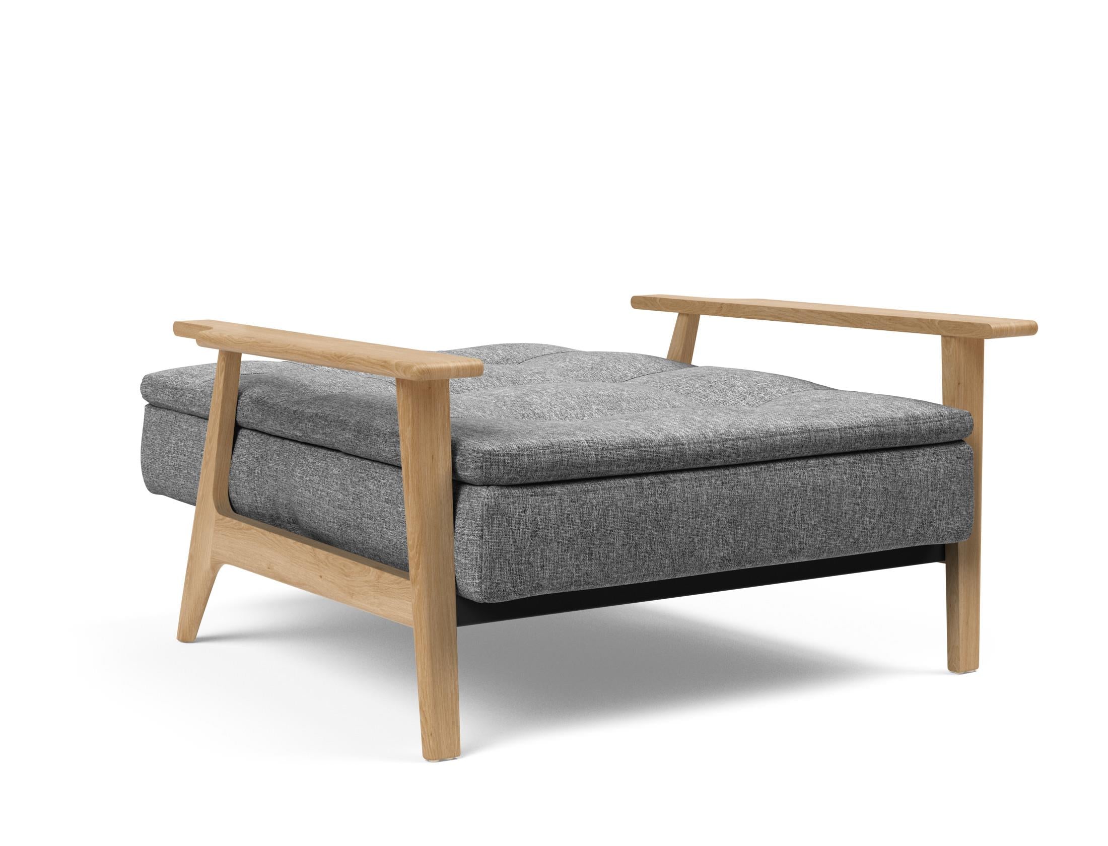 Entdecken Sie den Dublexo Frej Sessel Eiche von Innovation Living – ein eleganter, multifunktionaler Sessel, der Komfort und Design vereint.