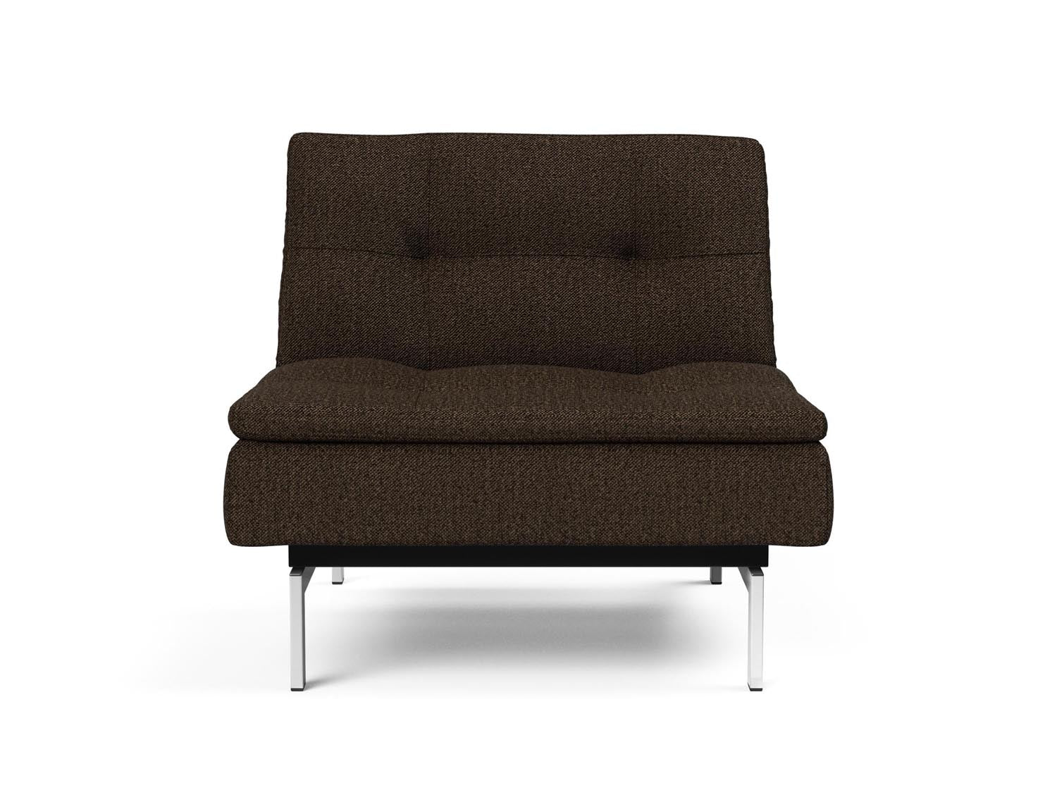 Entdecken Sie den Dublexo Chrom Sessel von Innovation Living: Eleganter, vielseitiger Sessel mit zeitgemässem Look und stabiler Chrombasis.