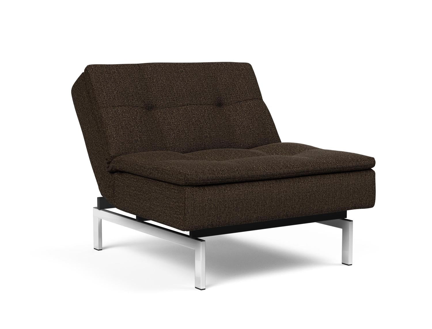 Der Dublexo Chrom Sessel von Innovation Living vereint modernes Design mit vielseitiger Funktionalität – ideal für kleine Wohnräume.