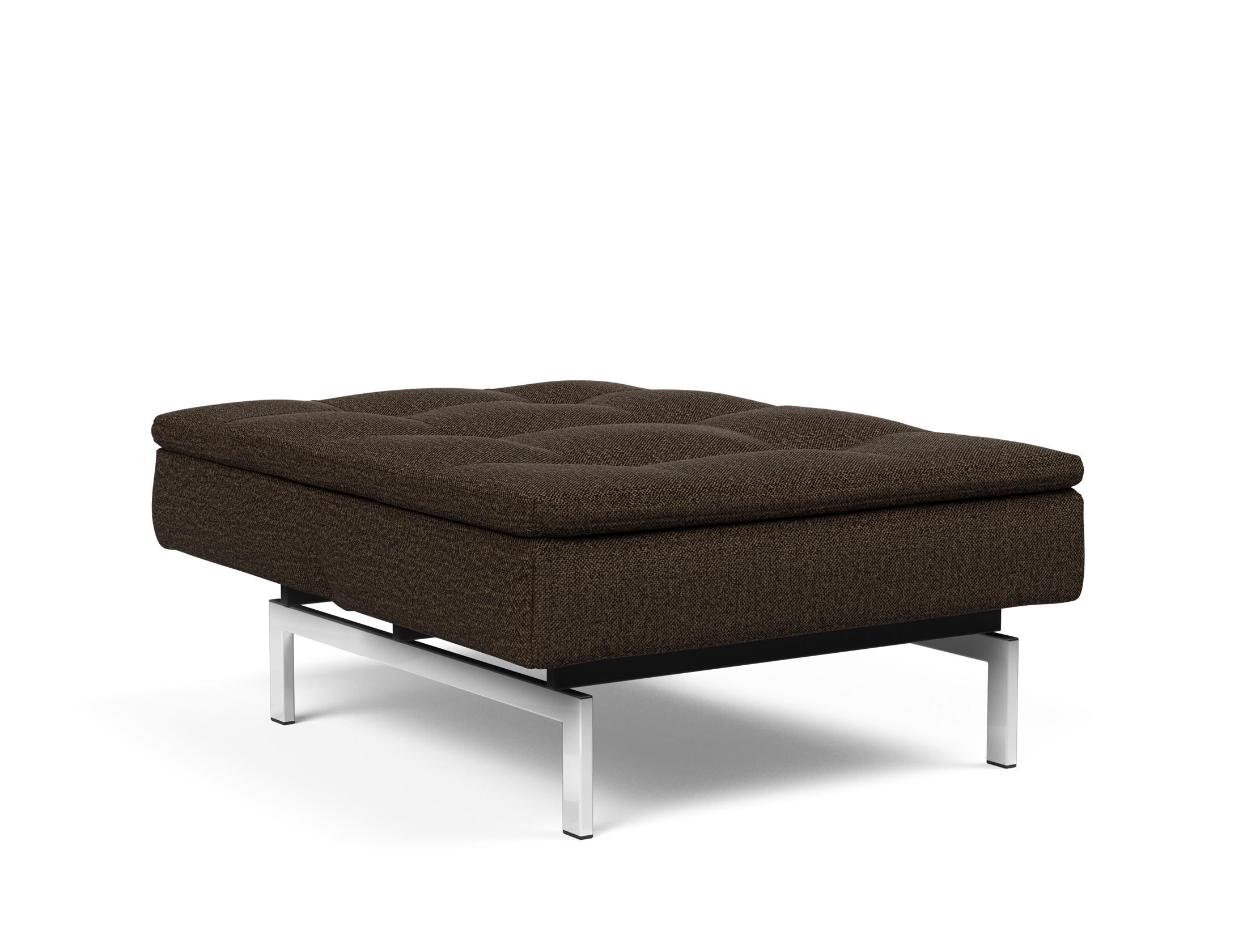 Der Dublexo Chrom Sessel von Innovation Living bietet stilvolle Flexibilität und passt sich perfekt an Ihre Wohnbedürfnisse an.