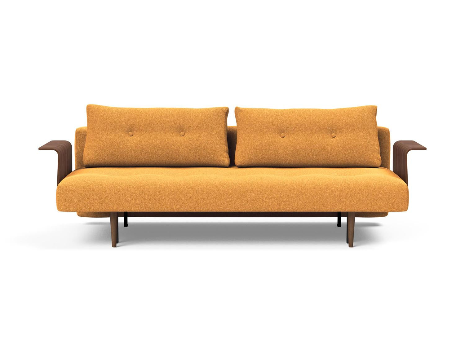 Recast Schlafsofa 140 Dunkel Styletto: Stilvolles und funktionales Sofa mit komfortablen Armlehnen, ideal für jedes moderne Zuhause.