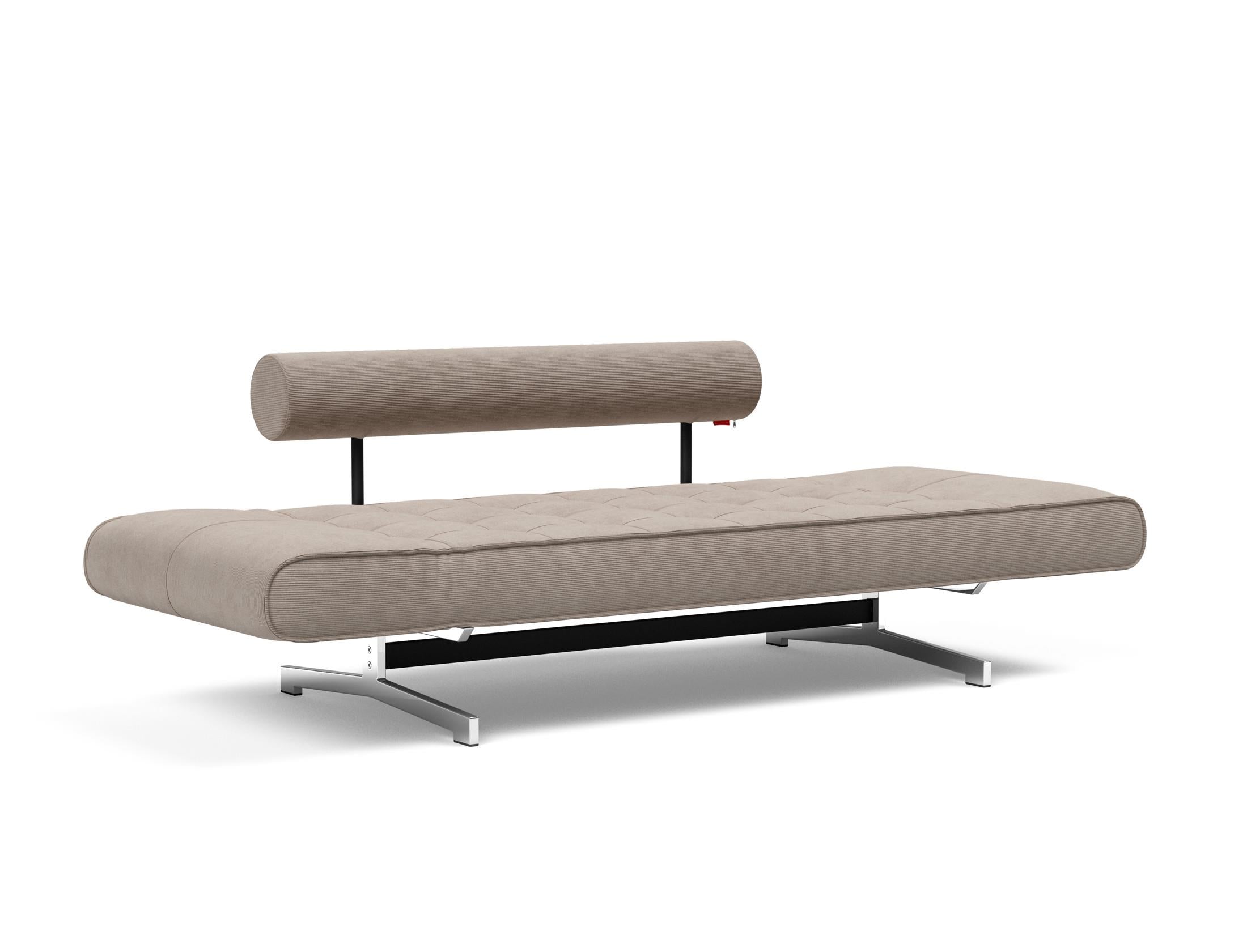 Entdecken Sie das Ghia Klappsofa 80 Chrom von Innovation Living – ein elegantes, platzsparendes Sofa, perfekt für moderne Wohnräume und Übernachtungen.