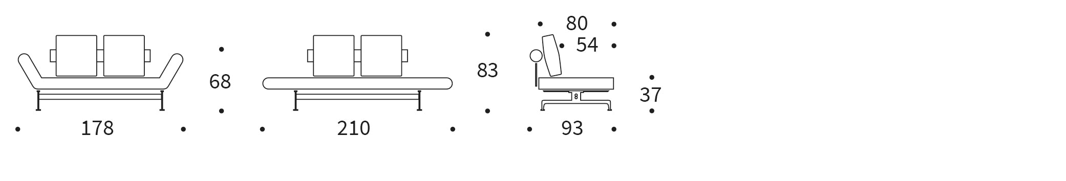 Erleben Sie das Ghia Klappsofa 80 Laser von Innovation Living – modern, funktional und ideal für kleine Räume oder Gästezimmer.