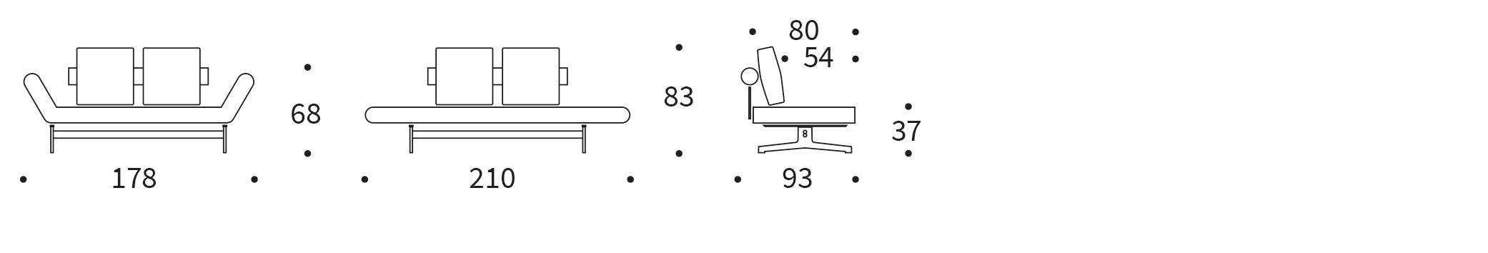 Entdecken Sie das Ghia Klappsofa 80 Eiche von Innovation Living – stilvoll, platzsparend und perfekt für Gästeübernachtungen.