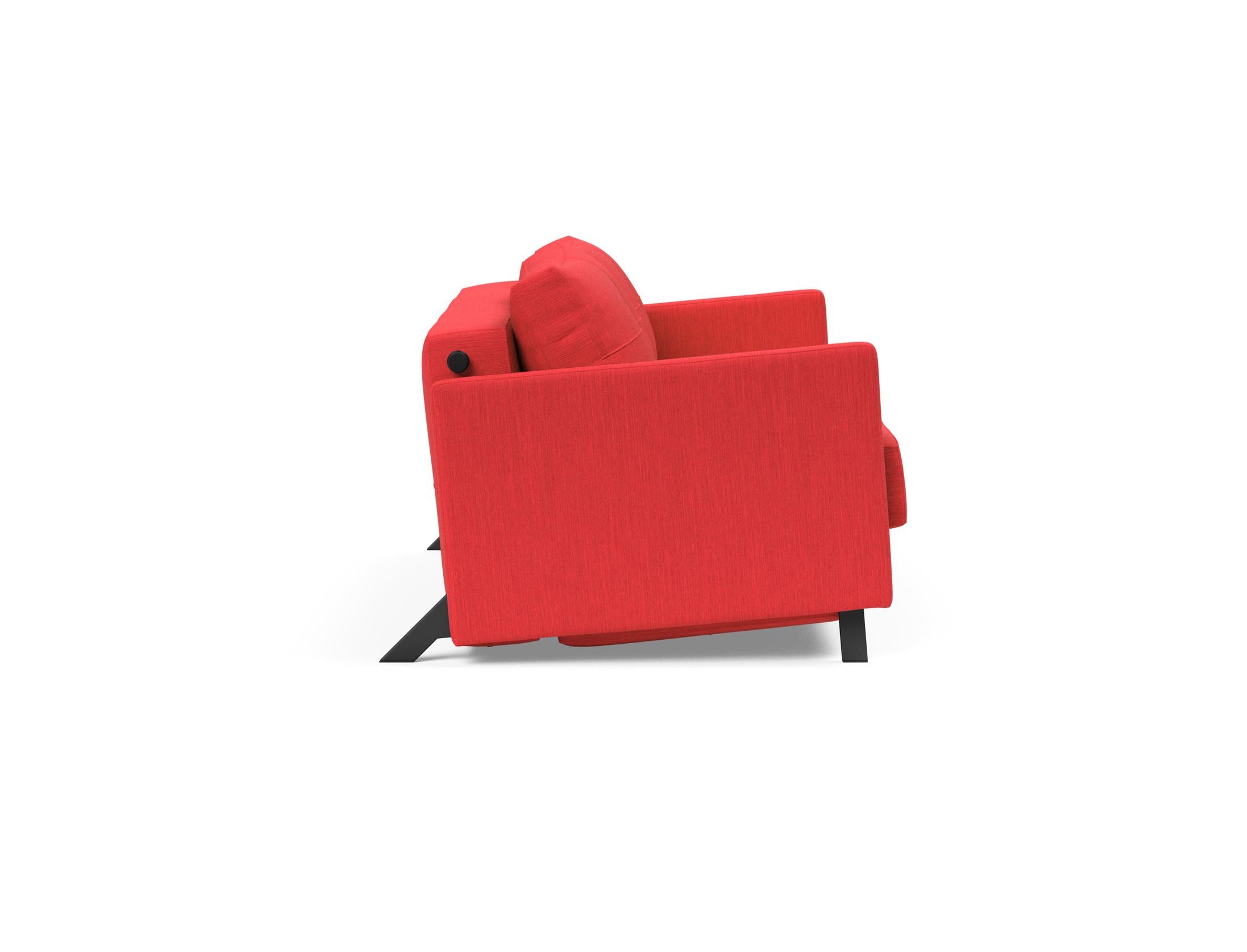 Erleben Sie das Cubed Klappsofa 140 von Innovation Living – ein elegantes, multifunktionales Möbelstück, das sich mühelos in ein bequemes Bett verwandelt.