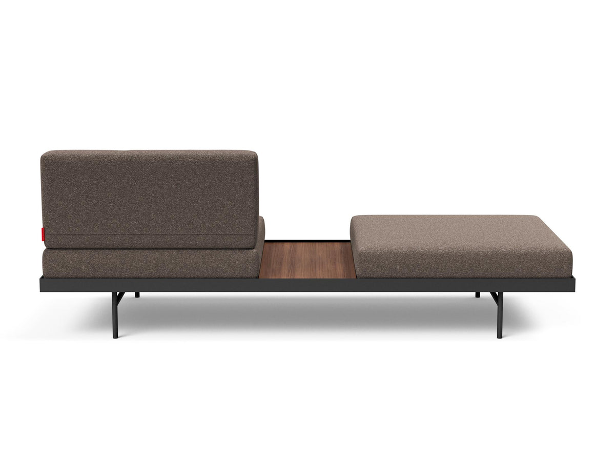 Puri Klappsofa mit Tisch in 530 Bouclé Taupe präsentiert im Onlineshop von KAQTU Design AG. Bettsofa ist von Innovation Living