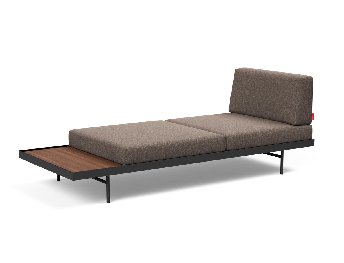 Puri Klappsofa mit Tisch in 530 Bouclé Taupe präsentiert im Onlineshop von KAQTU Design AG. Bettsofa ist von Innovation Living