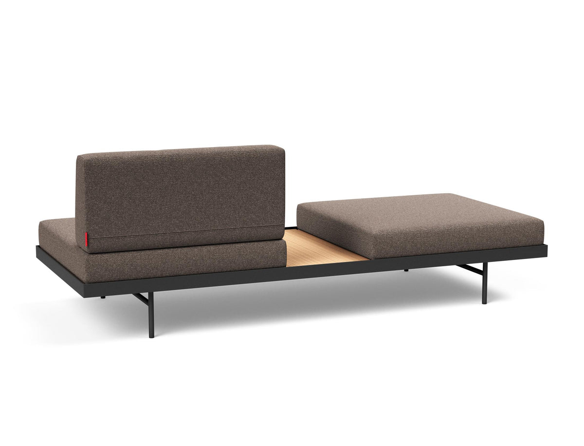 Puri Klappsofa mit Tisch in 530 Bouclé Taupe präsentiert im Onlineshop von KAQTU Design AG. Bettsofa ist von Innovation Living