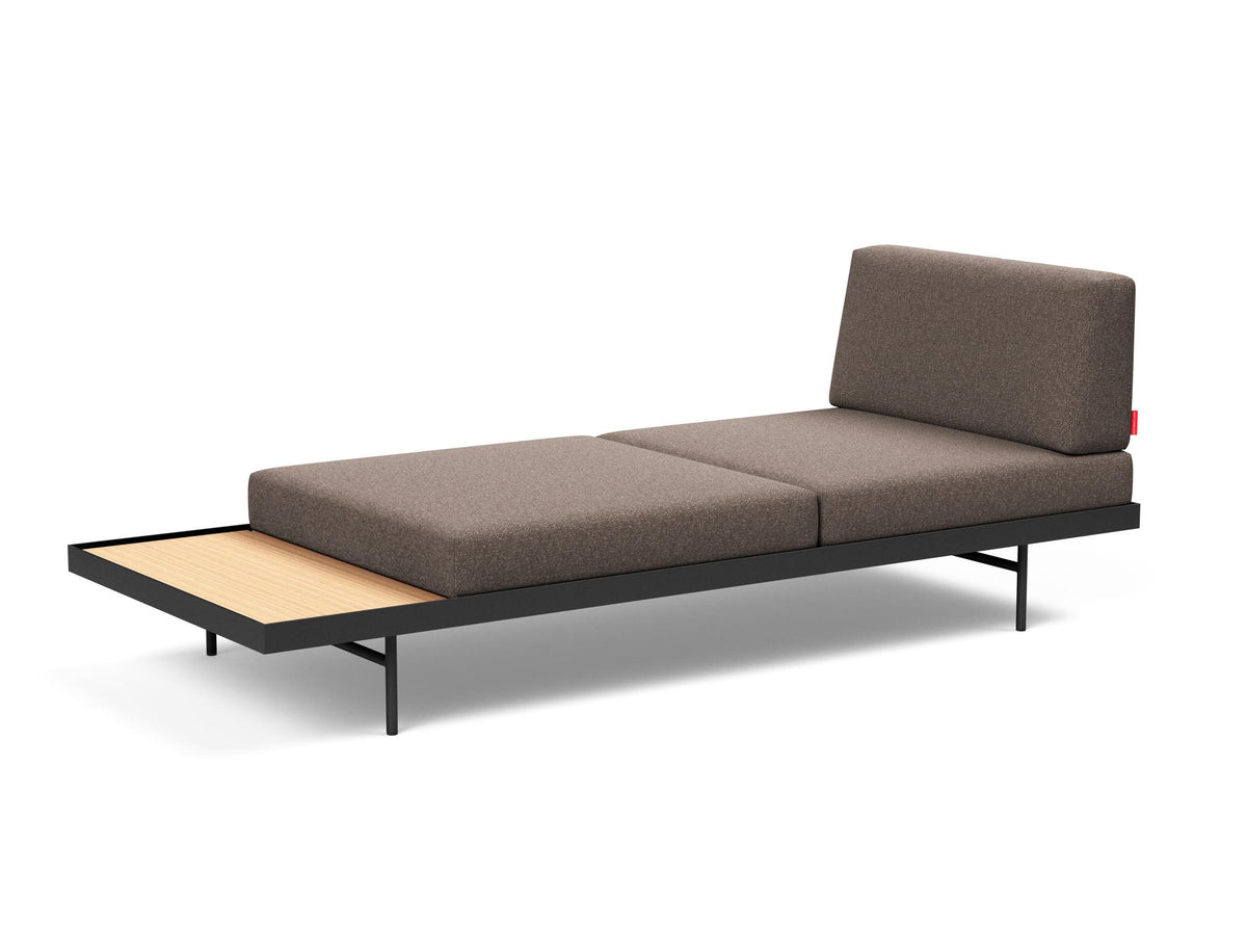 Puri Klappsofa mit Tisch in 530 Bouclé Taupe präsentiert im Onlineshop von KAQTU Design AG. Bettsofa ist von Innovation Living