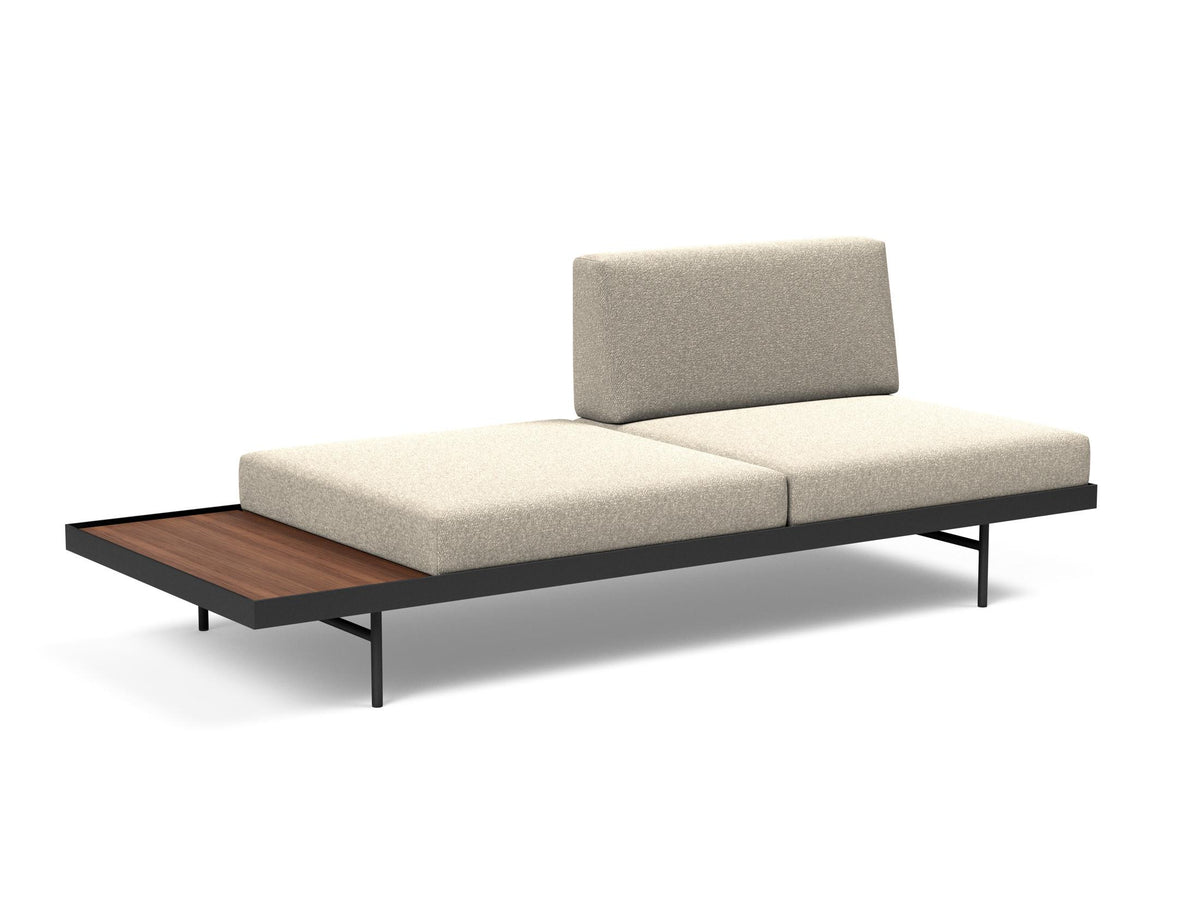 Puri Klappsofa mit Tisch in 539 Bouclé Beige präsentiert im Onlineshop von KAQTU Design AG. Bettsofa ist von Innovation Living